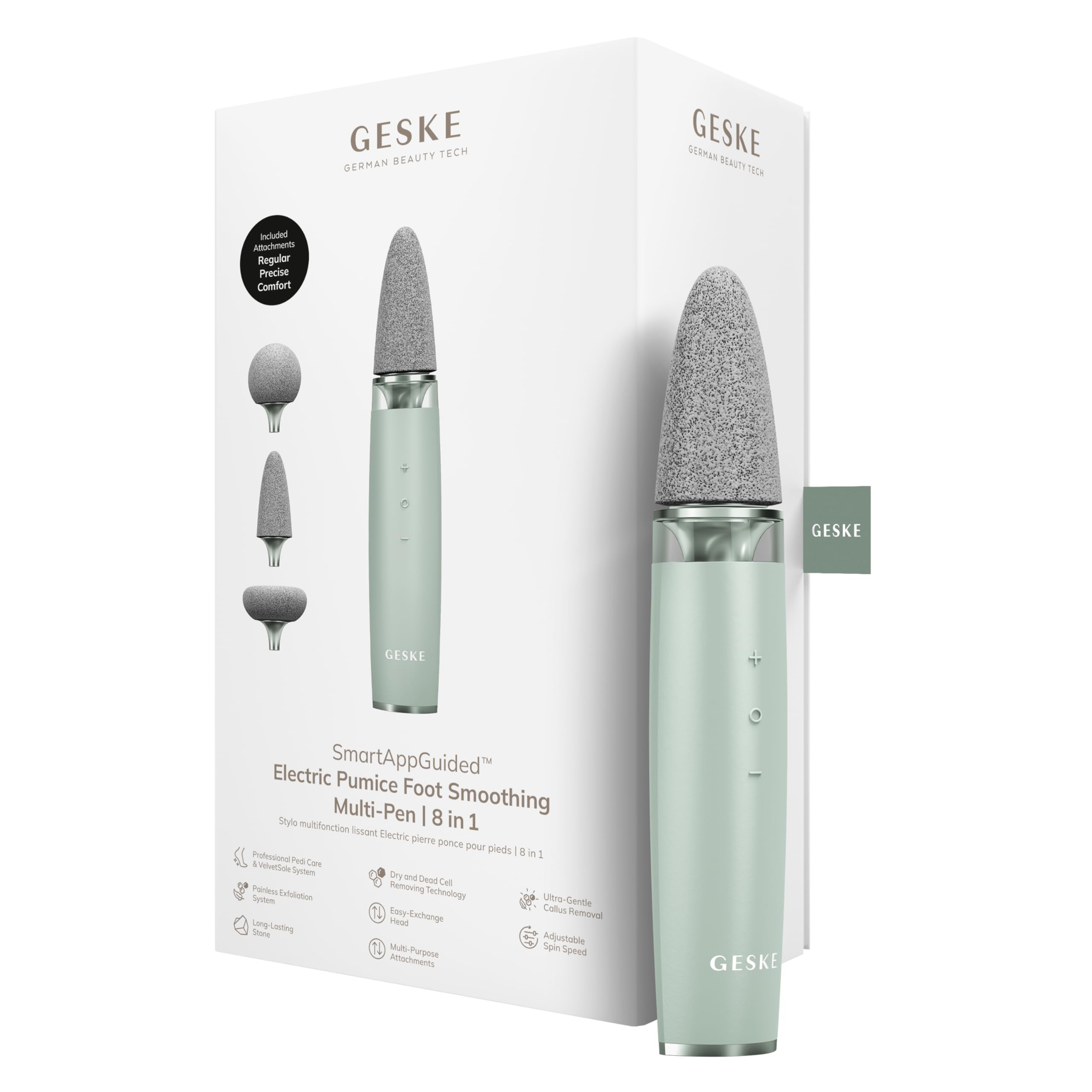 GESKE Electric Pumice Foot Multi-Pen 8 in 1 | Exfoliant pour Pieds