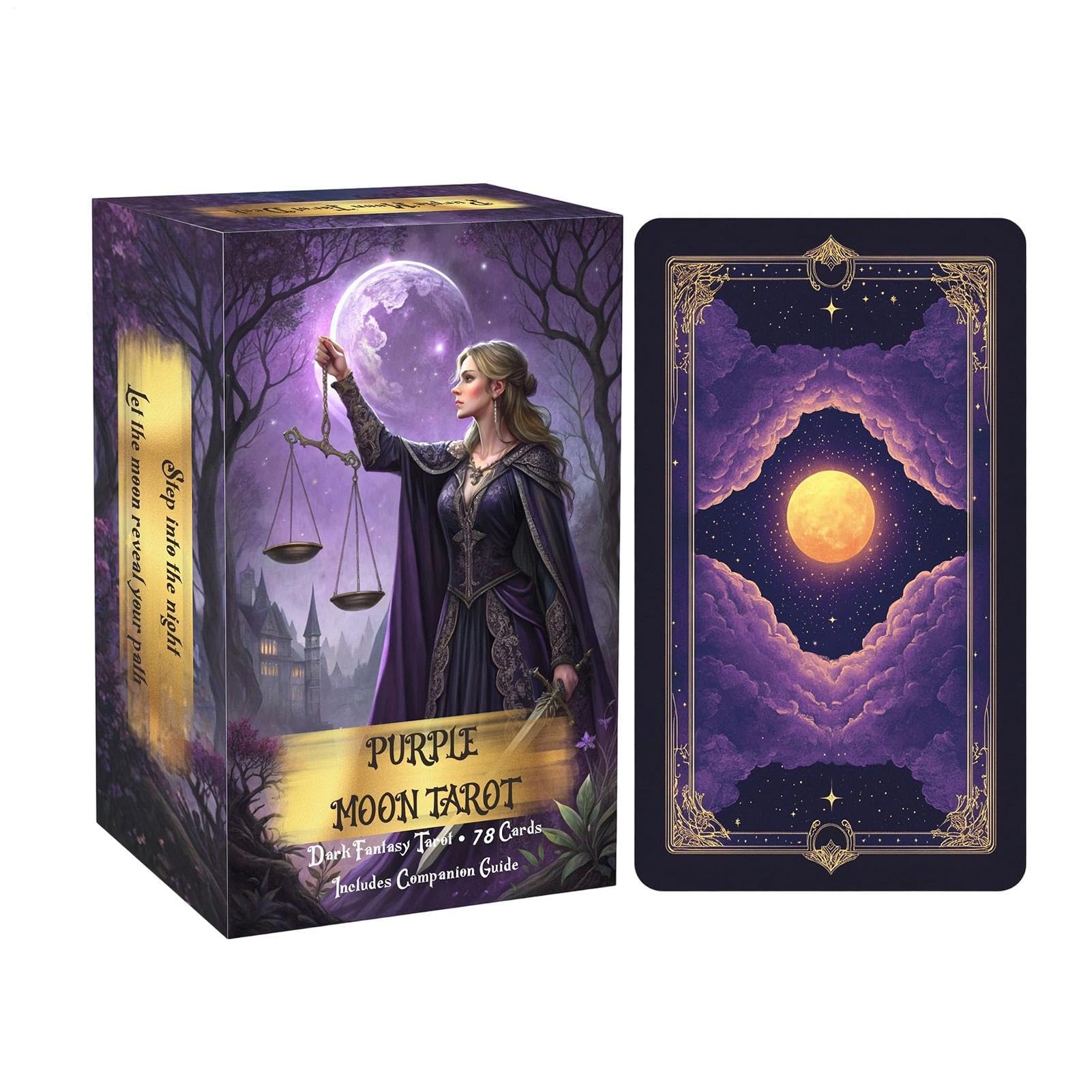 Baraja De Tarot Para Principiantes – 80 Cartas Portátiles, Juego De Estrategia Y Fiestas De Halloween, Regalo Ideal Para Mujeres, Niños Y Adultos