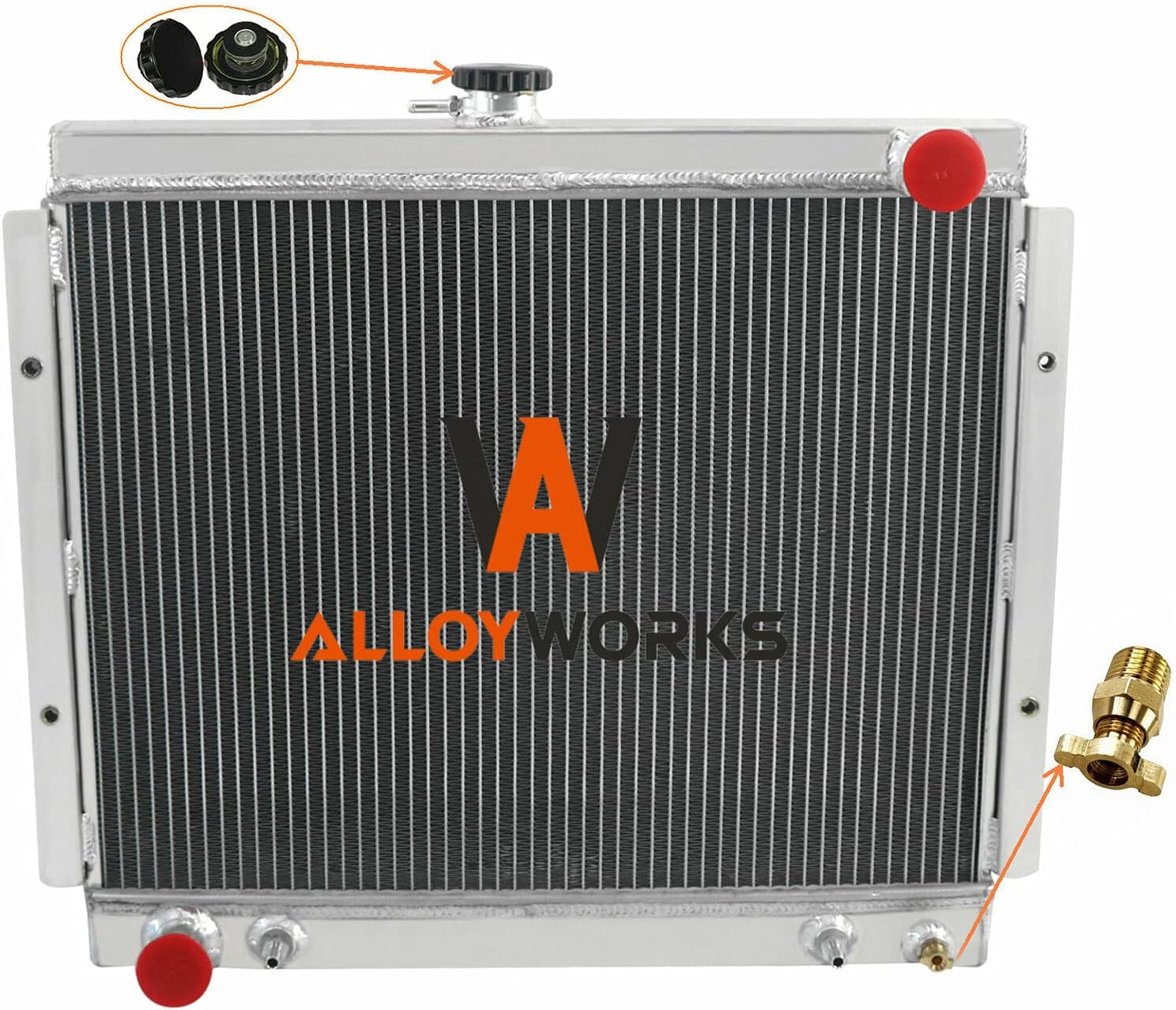 ALLOYWORKS 3 Row Aluminum Radiator For 1984-1995 Toyota 4 Runner Pickup SR5 DLX 2.4L L4 Truck