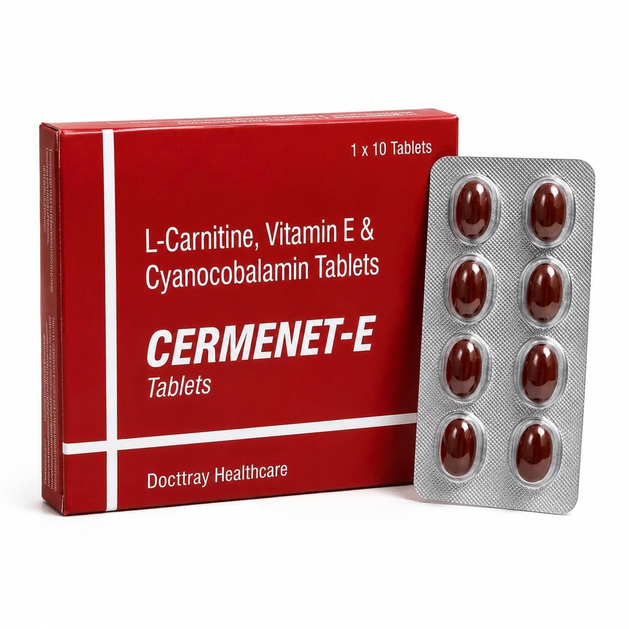 l carnitine & vitamin e tablets Docttray Healthcare Cermenet-E Tablets with L-Carnitine, Vitamin E &  Methylcobalamin | High Absorption & Advanced Bioavailability Formula