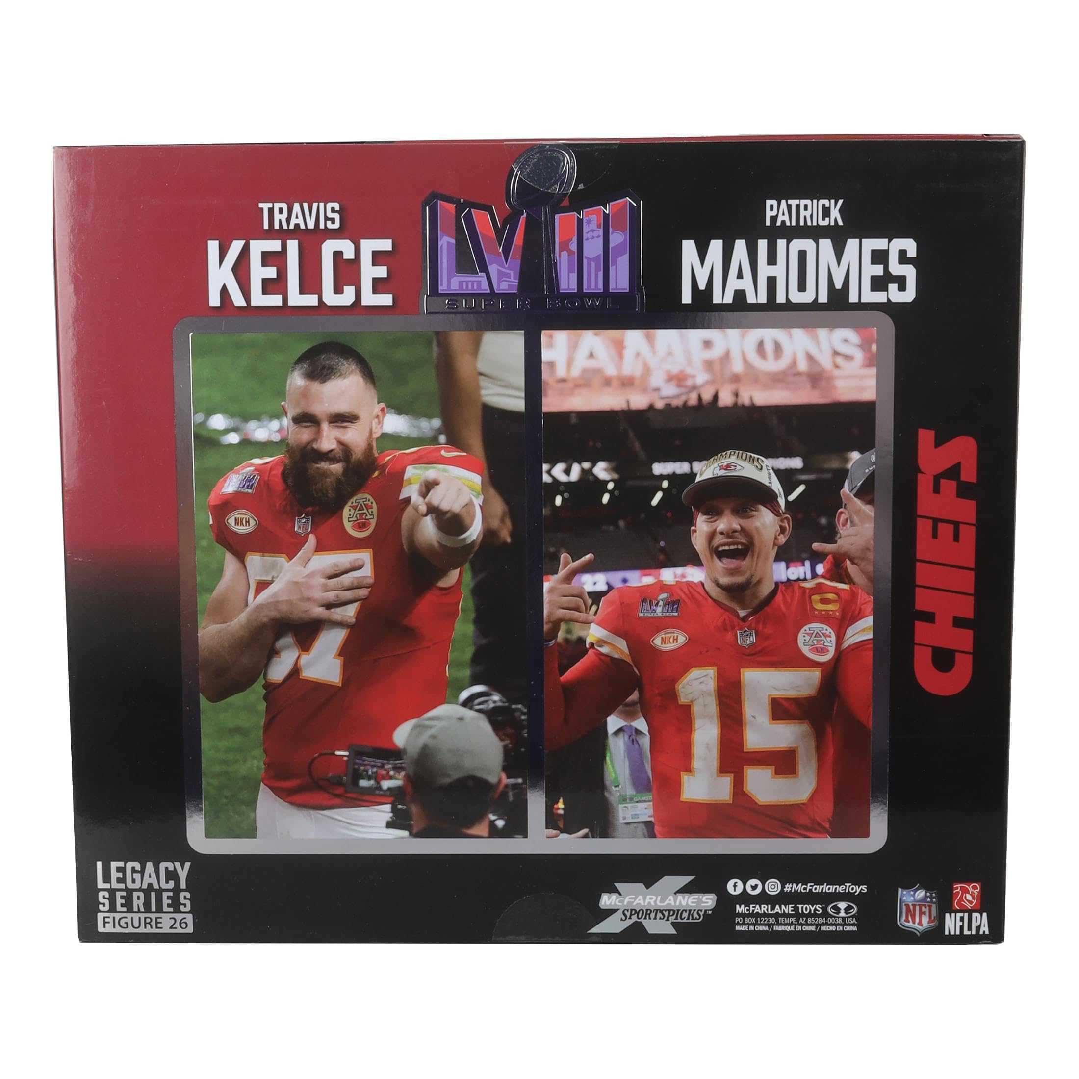 セール！マクファーレン NFL 7インチ パトリック・マホームズ 白/チーフス セール！マクファーレン NFL 7インチ パトリック・マホームズ 白