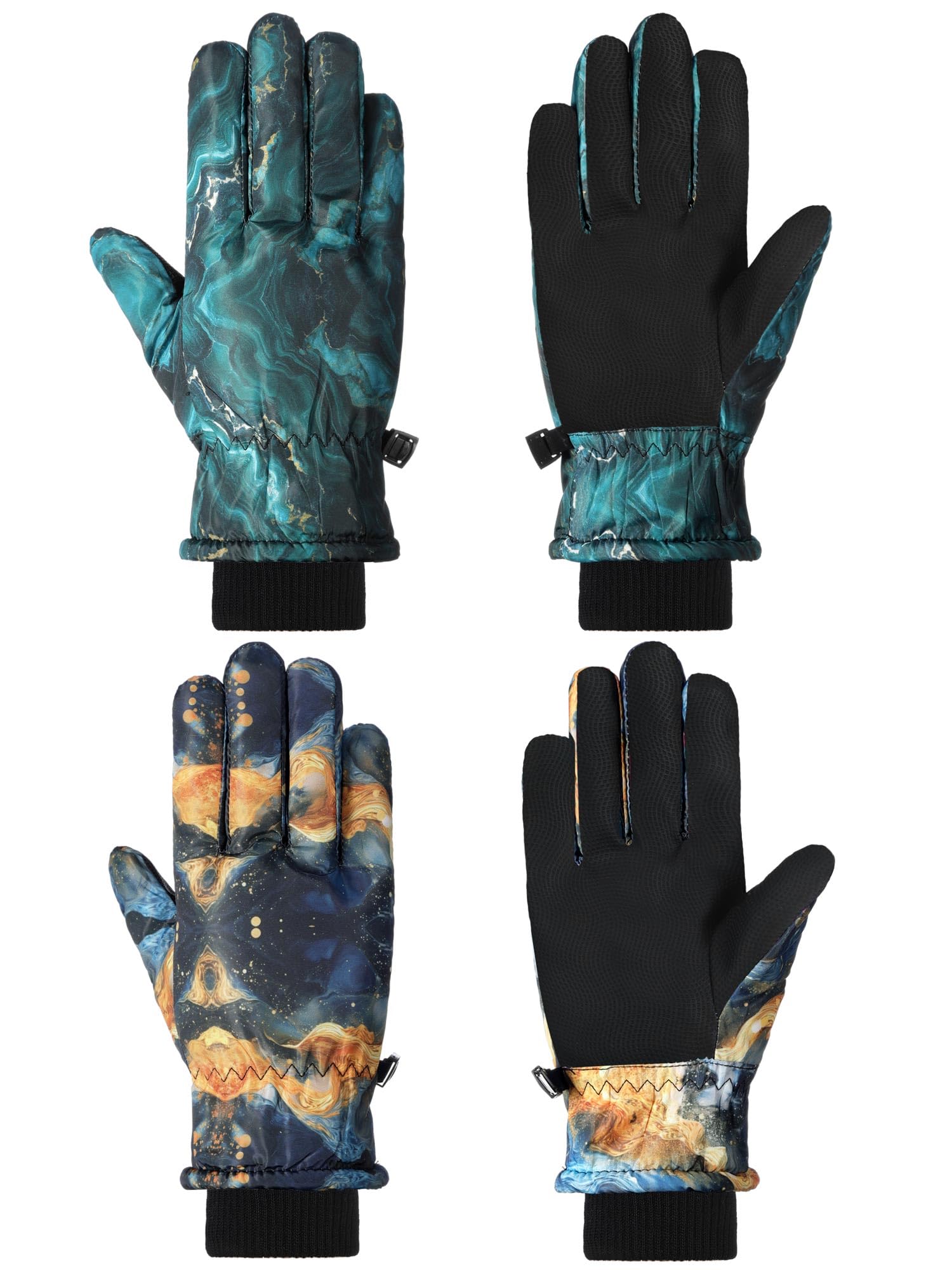 SATINIOR 2 Pair Kids Winter Gloves