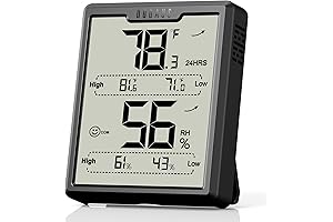 DOQAUS Digital Hygrometer | Precise Humidity Meter for Home Temperature Humidity Monitoring with LCD Display