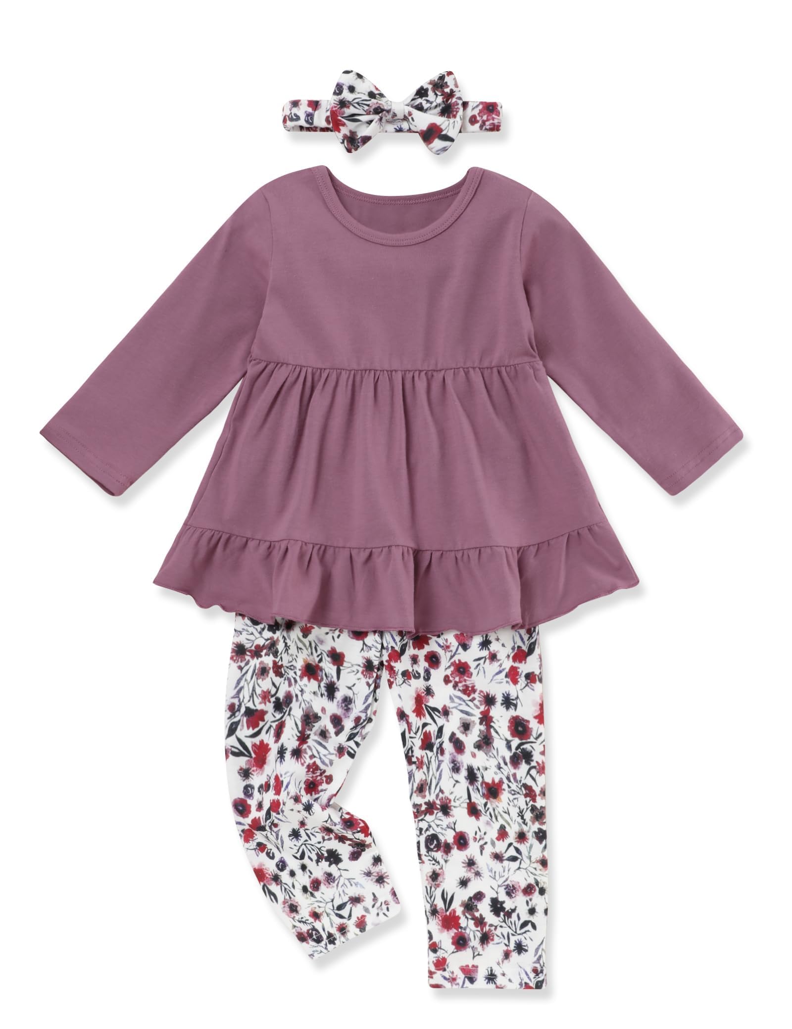 Vestiti da bambina a maniche lunghe con volant top e jeans pantaloni per bambina abiti autunnali