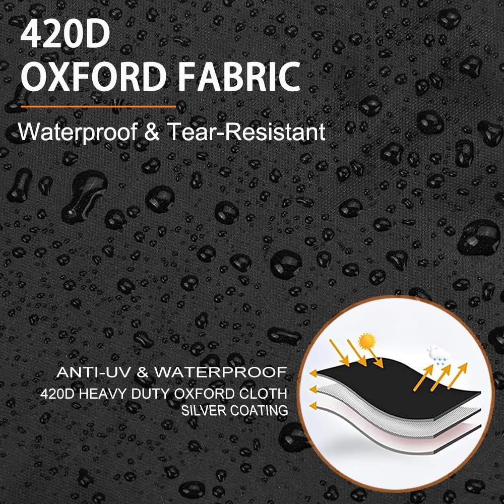 Funda Cortadora Césped para Efco EF 125 22 V 2024-pr 49", 420D Oxford Funda Protectora Impermeable Tractor Cortacésped