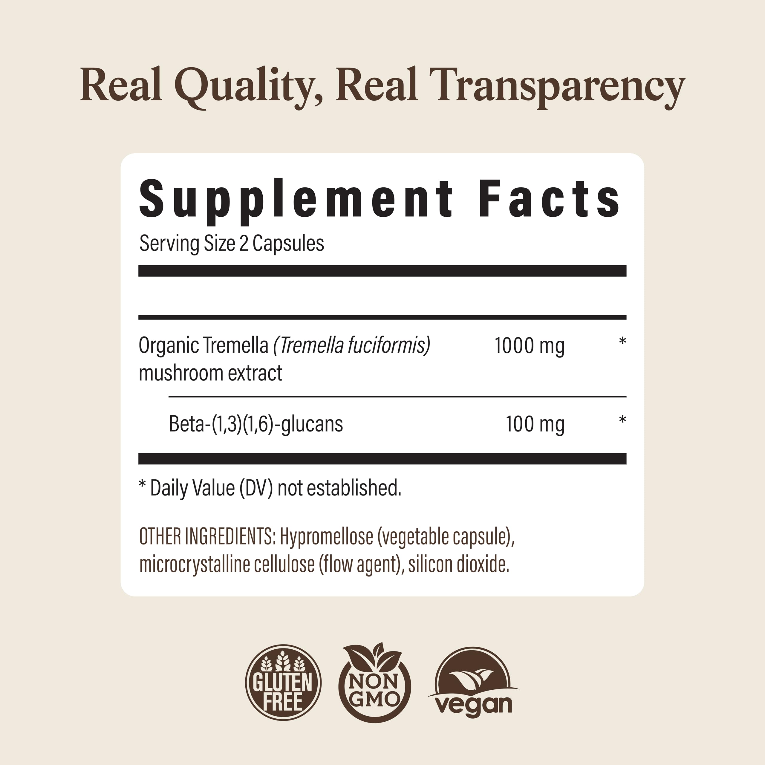 Real Mushrooms Organic Tremella Extract for Daily Wellness, 120ct — Amazon image 9