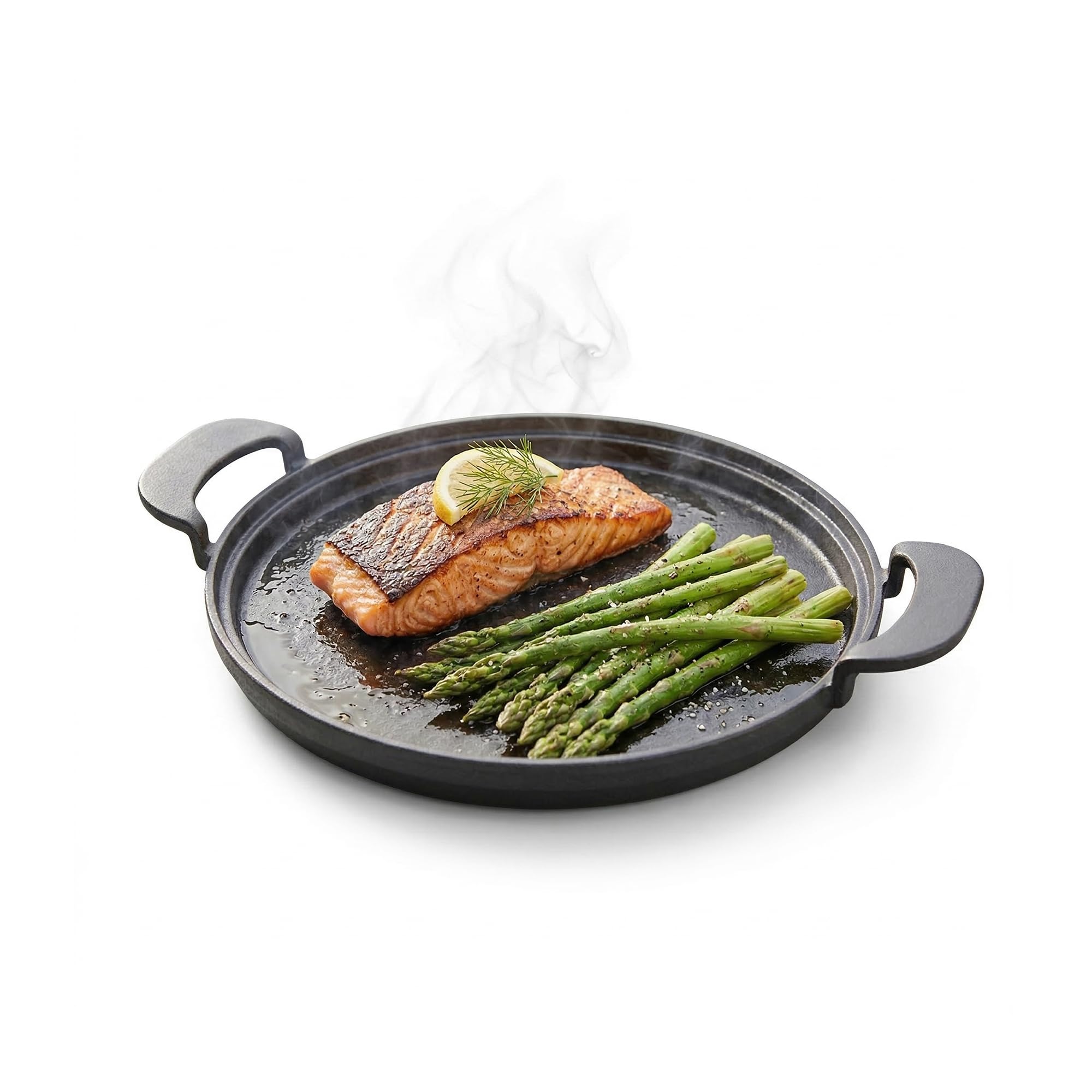 Amig - Cast Iron Skillet - Ø31 cm - Even Heat Distribution and High Resistance - for Charcoal or Gas Grills - Mod. AM39