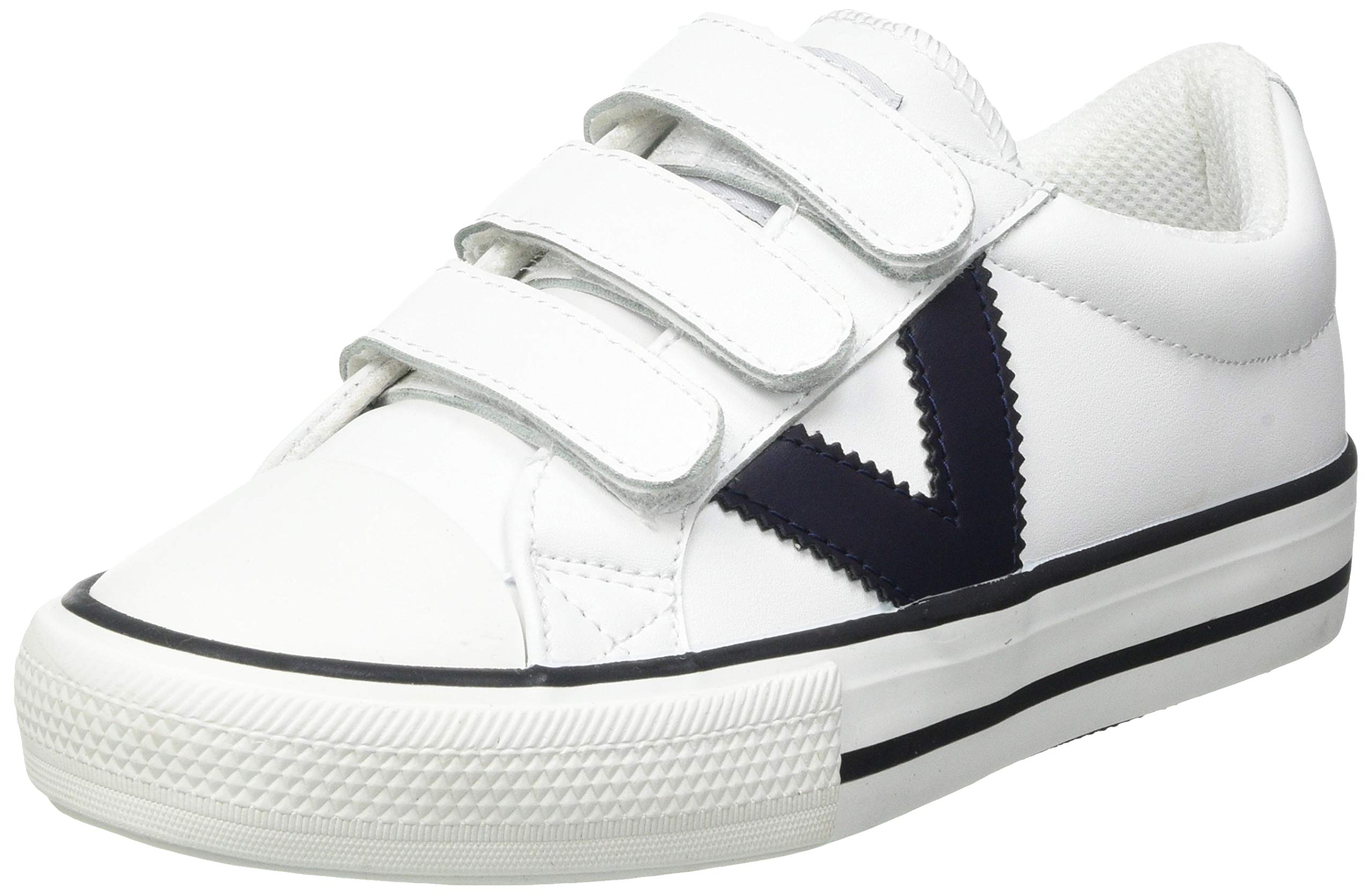 Victoria Tribu Leather Effect Low Tennis And Logo In Contrast