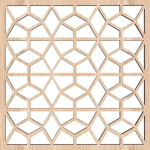 Miniatura 4 de 7 38 pulgadas de ancho x 7 38 pulgadas de alto x 14 pulgadas de alto, paneles de pared de madera con calado decorativo extra pequeño, roble rojo
