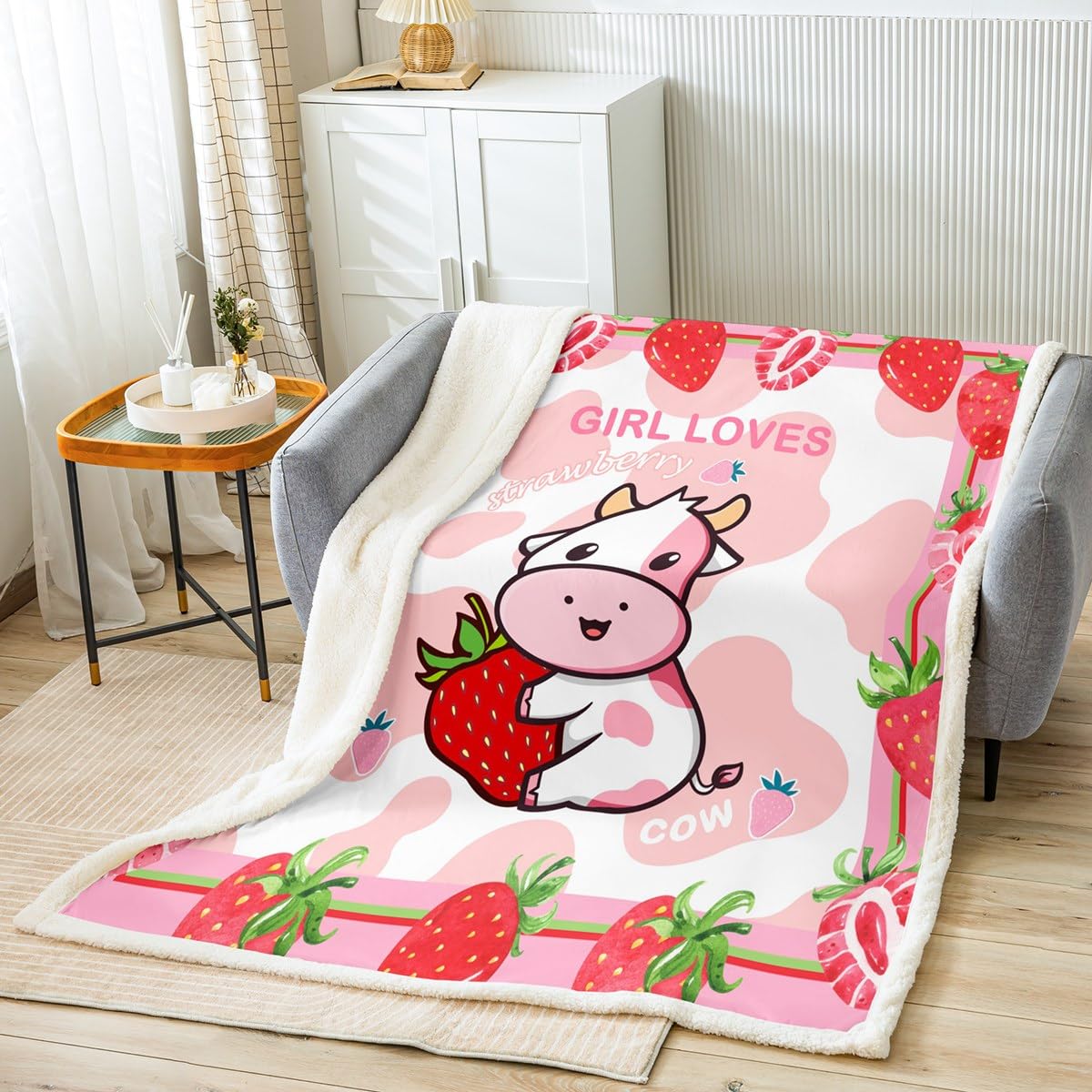 Loussiesd Kids Sea Otter Gooi Deken 3D Wilde Dieren Sherpa Deken voor