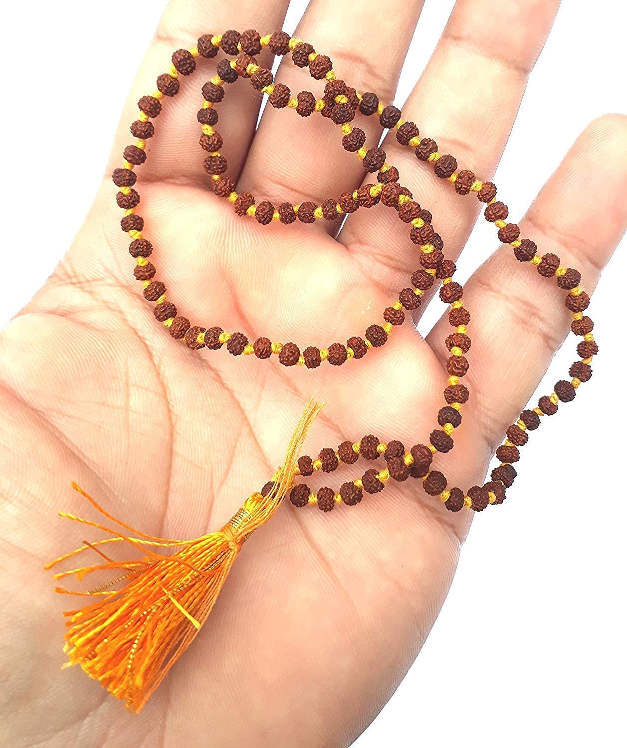 top trends Top Trends® Mukhi Rudraksha Mala in 108+1 Beads (2 mm, Brown) 5 Mukhi Rudraksha Mala for Meditation, Pooja, Chanting and Wearing-picture-21