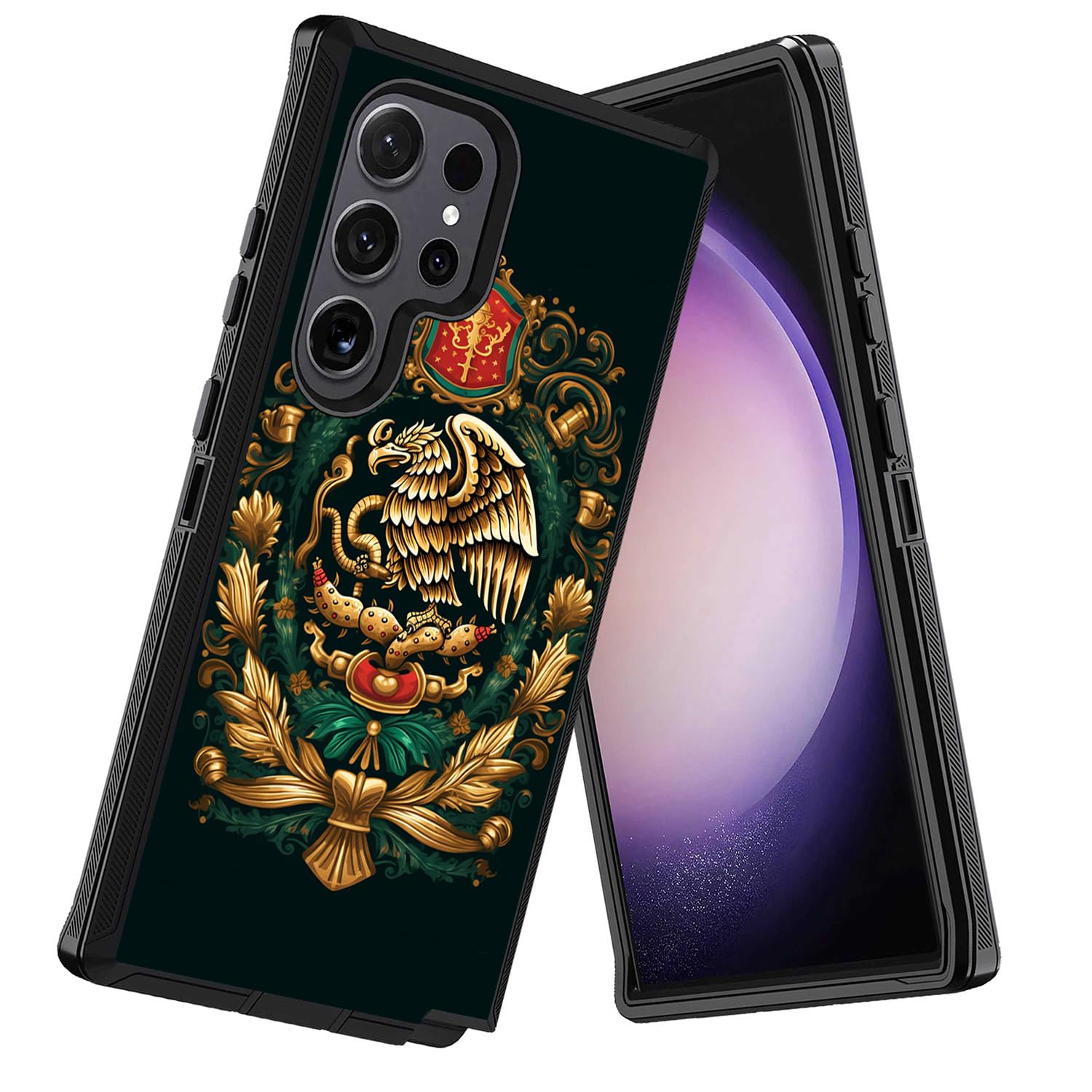 DEHJYYIJUY for Samsung Galaxy S24 Ultra Case, Shockproof Dust/Drop Proof 3-Layer Heavy Duty Full Body Rugged Protective Cover for Samsung Galaxy S24