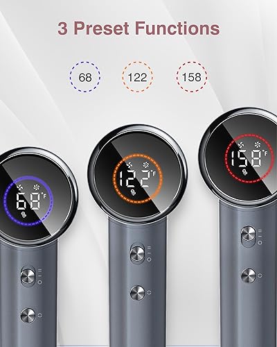 Miniatura 3 de Secador de pelo, 160000 rpm, secador iónico profesional de alta velocidad, 200 millones de iones negativos, control de calor y secador de pelo de