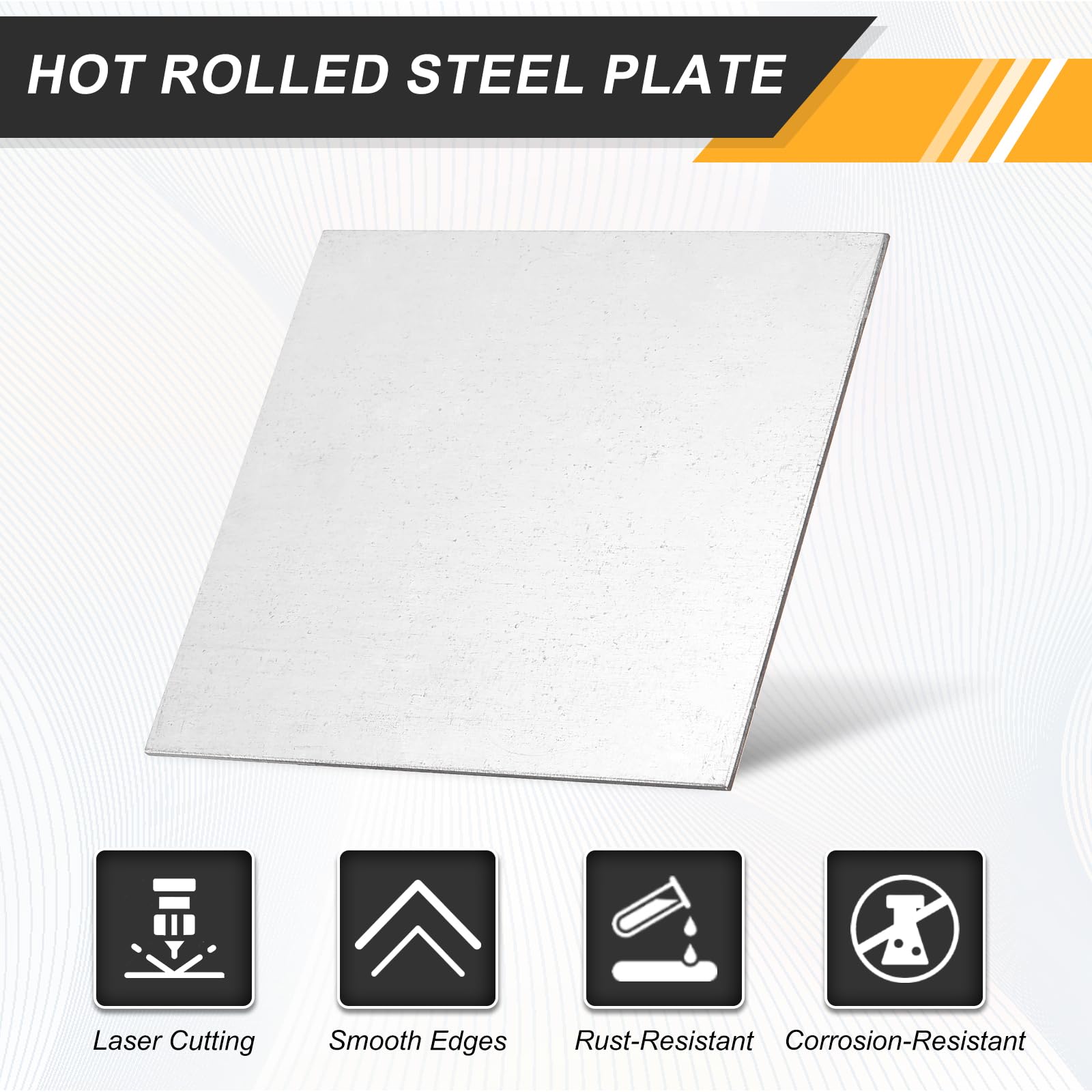 QUARKZMAN 1/16" Tôles D'Acier Laminées À Chaud Plaque D'Acier Argent