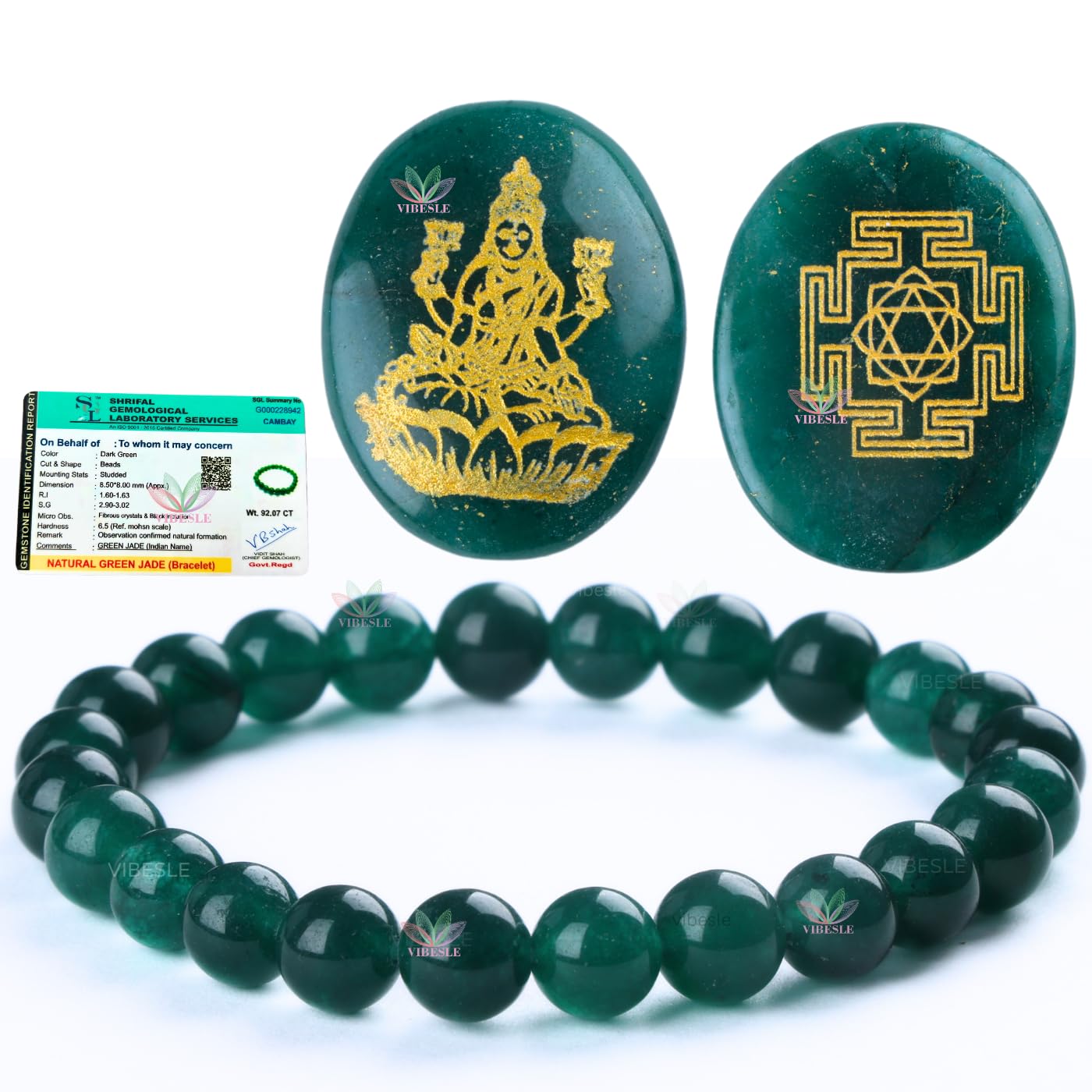 See full amazon price history chart for VIBESLE Original Green Jade Bracelet With Lab Certificate and Laxmi Shree Yantra Oval Stone Zibu Coin - Money Magnet Combo Attract Money Cash Flow, Success Good Health, Wealth Prosperity Vastu VIBESLE Original Green Jade Bracelet With Lab Certificate and Laxmi Shree Yantra Oval Stone Zibu Coin - Money Magnet Combo Attract Money Cash Flow, Success Good Health, Wealth Prosperity Vastu (B0DHHCC9CV) Amazon Price History, Amazon Price Tracker