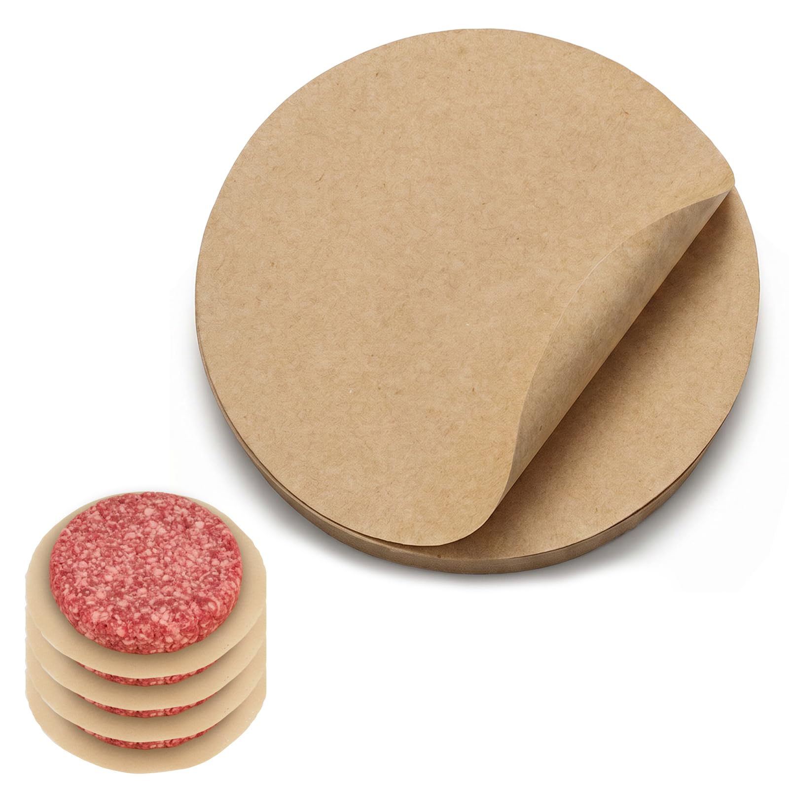 500PCS Burger Paper Sheets,10x10cm Parchment Paper Round