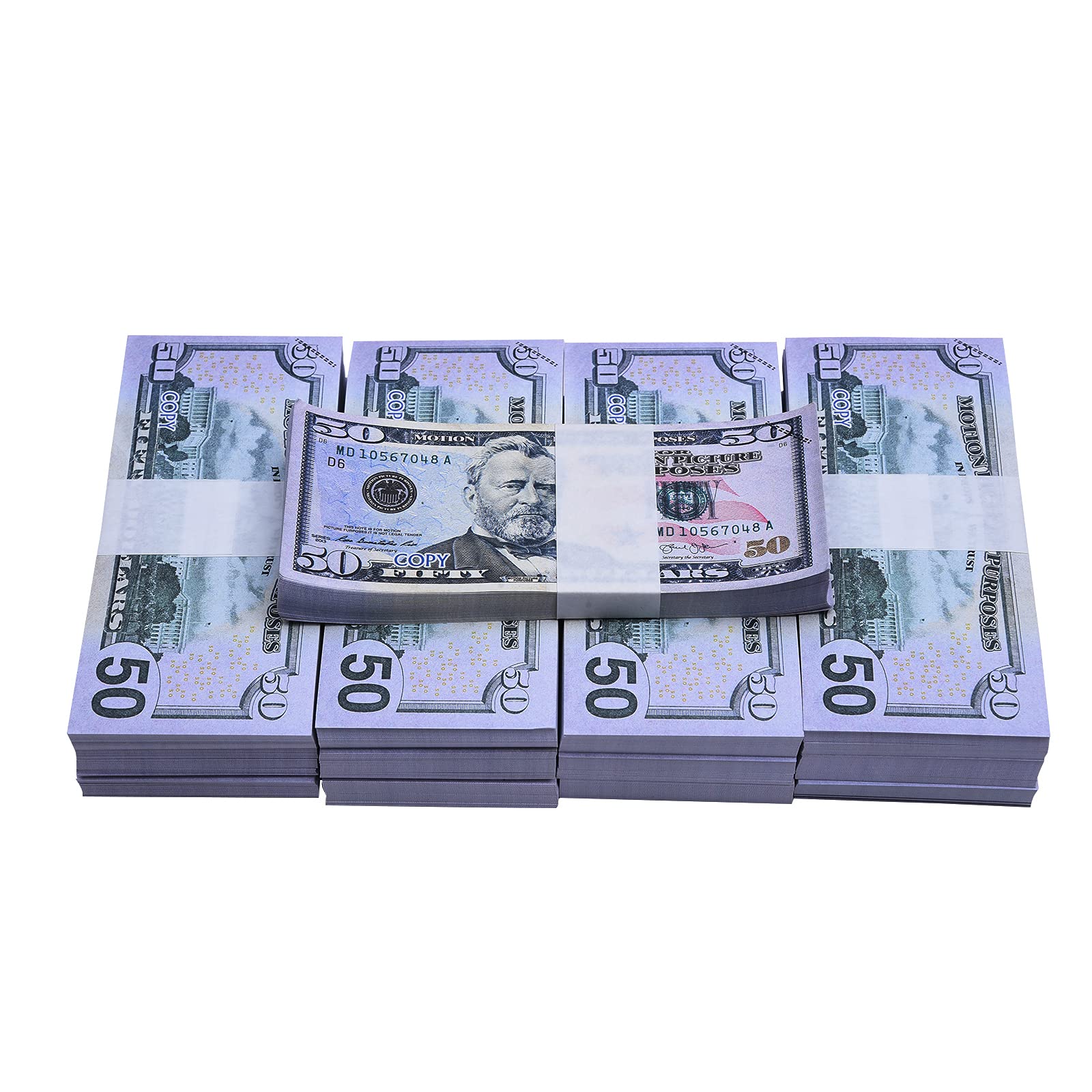 YNK.LWF Prop Money, Copy Video Prop Money Full Print 2 Sided, Props Money One Stack 100 pcs 50Dollar Bills for Video, Kids and Party .