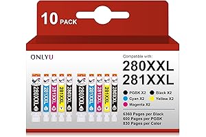 Compatible Ink Cartridge Replacement Compatible with Canon PIXMA Printers - A Pack...