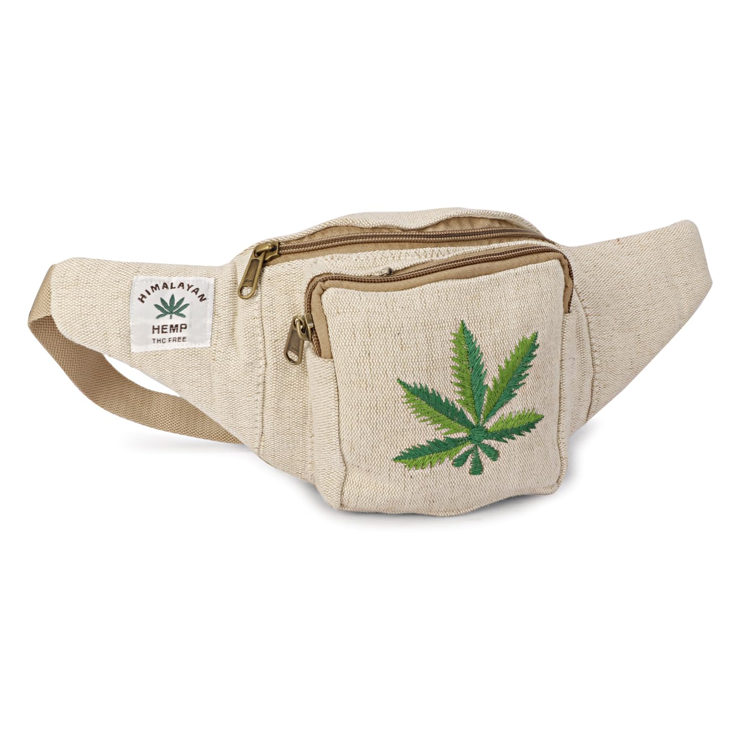 Hemp Fanny Pack,Adjustable Waist and Multiple Pockets,Waist Bag & for all purpose (Designed-5)