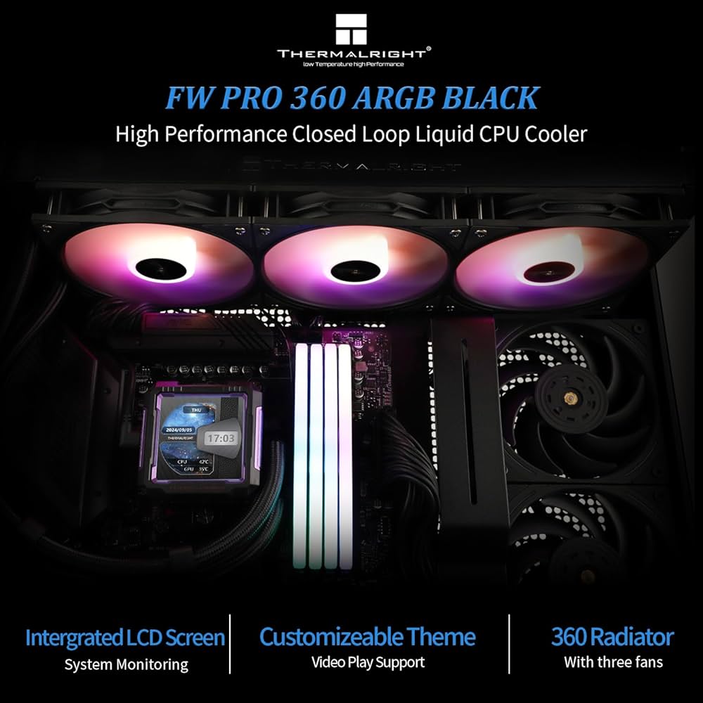 Amazon.com: Thermalright FW PRO 360 ARGB Black CPU AIO