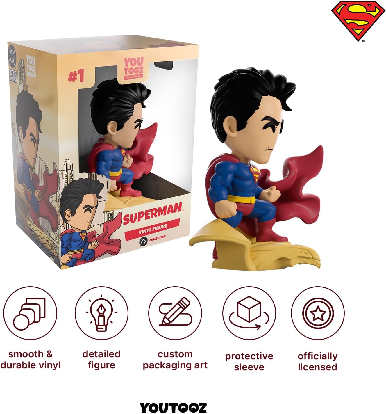 Youtooz DC Comics Superman Vol. 2 Vinyl Figure, Collectible Superman Vol. 2 Vinyl Figure from the DC Comics Collection
