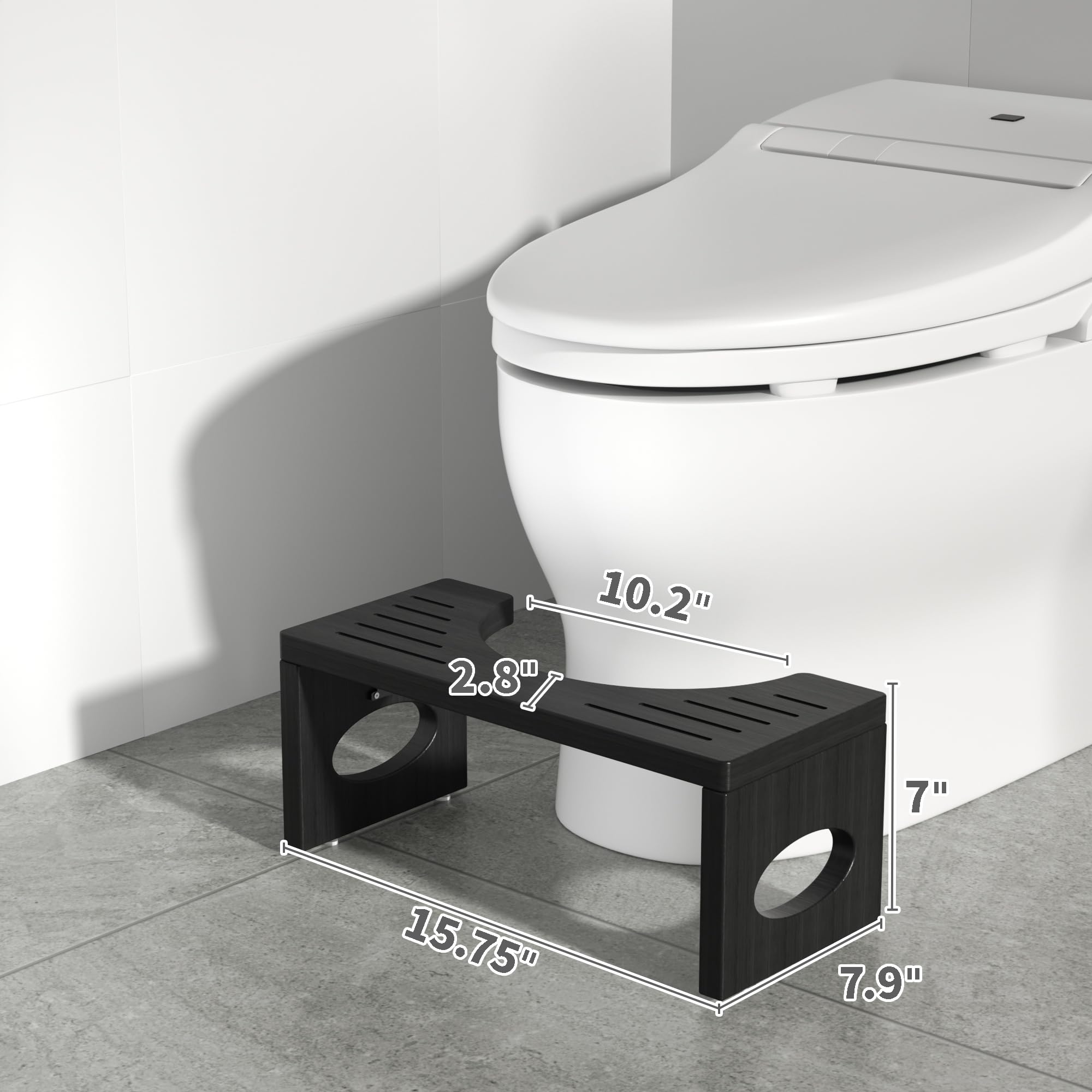 Amazon.com: ROMGUAR CRAFT 7 Inch Bamboo Toilet Stool, Foldable