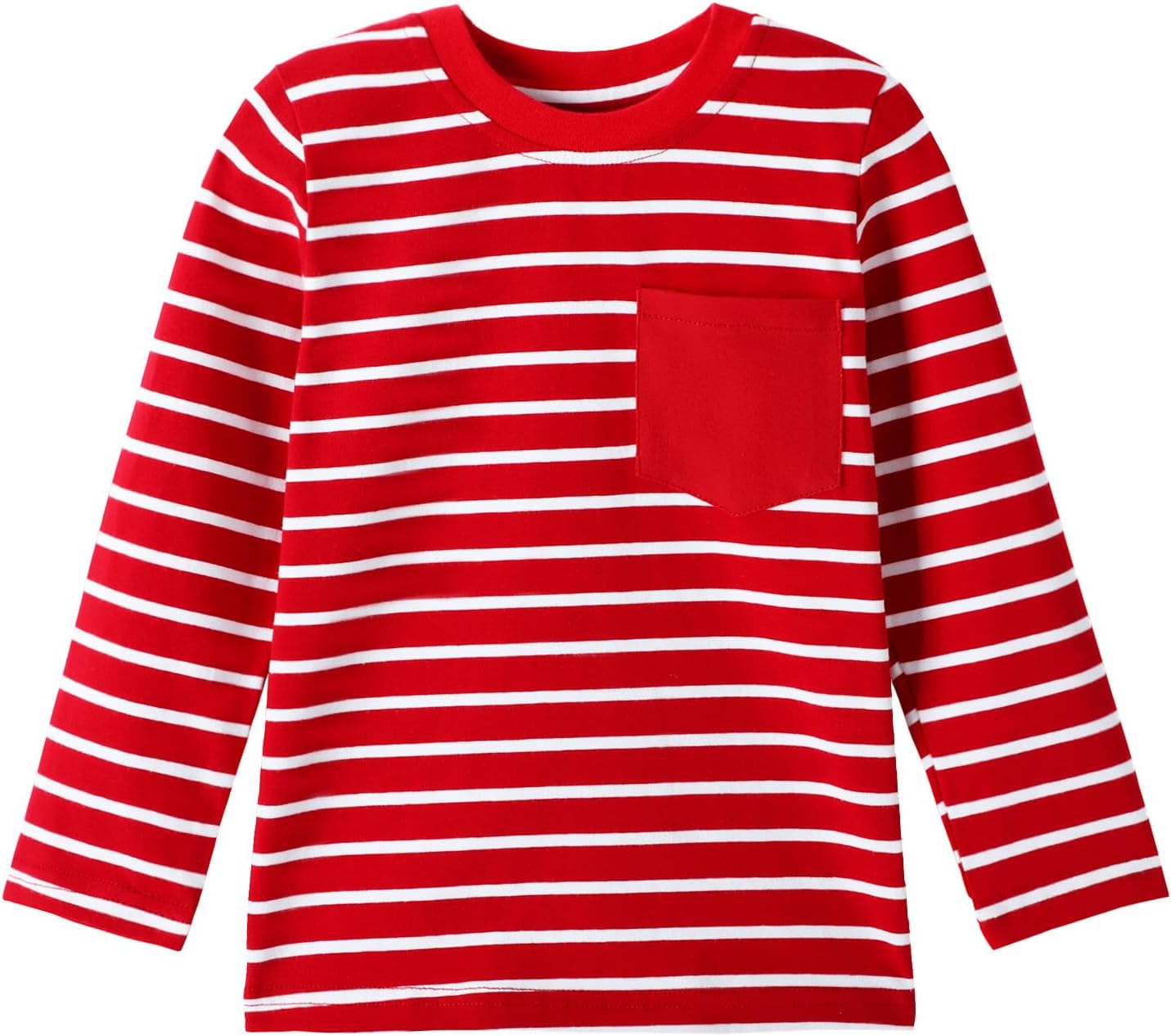 HILEELANG Kids Long Sleeve T-Shirt 4 Pack (18M–7Y) Soft Cotton Crewneck Tops for Boys & Girls Everyday Wear - Image 4