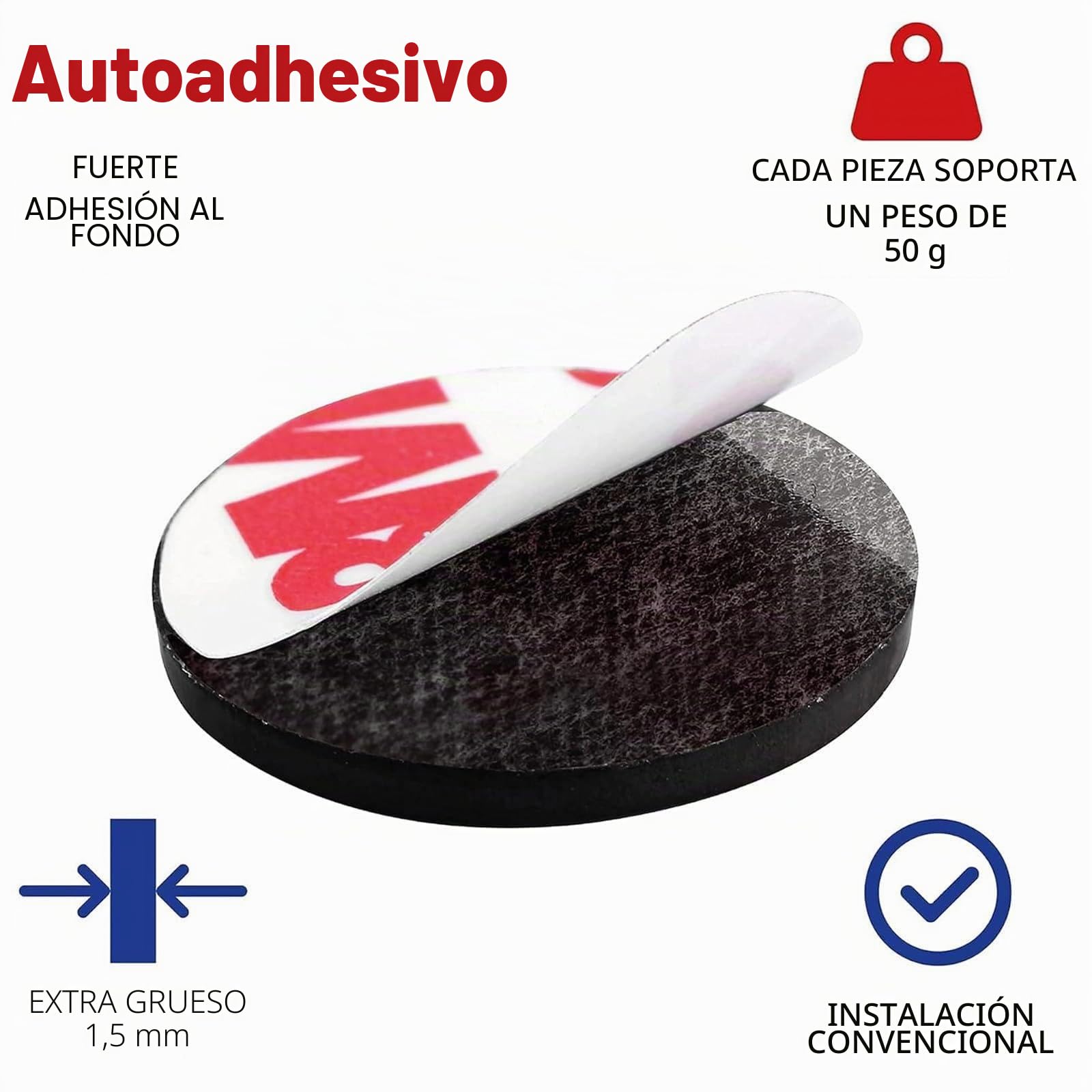 Imanes Adhesivos 26 Piezas, 20 mm x 1.5 mm Placas Magnéticas para Manualidades