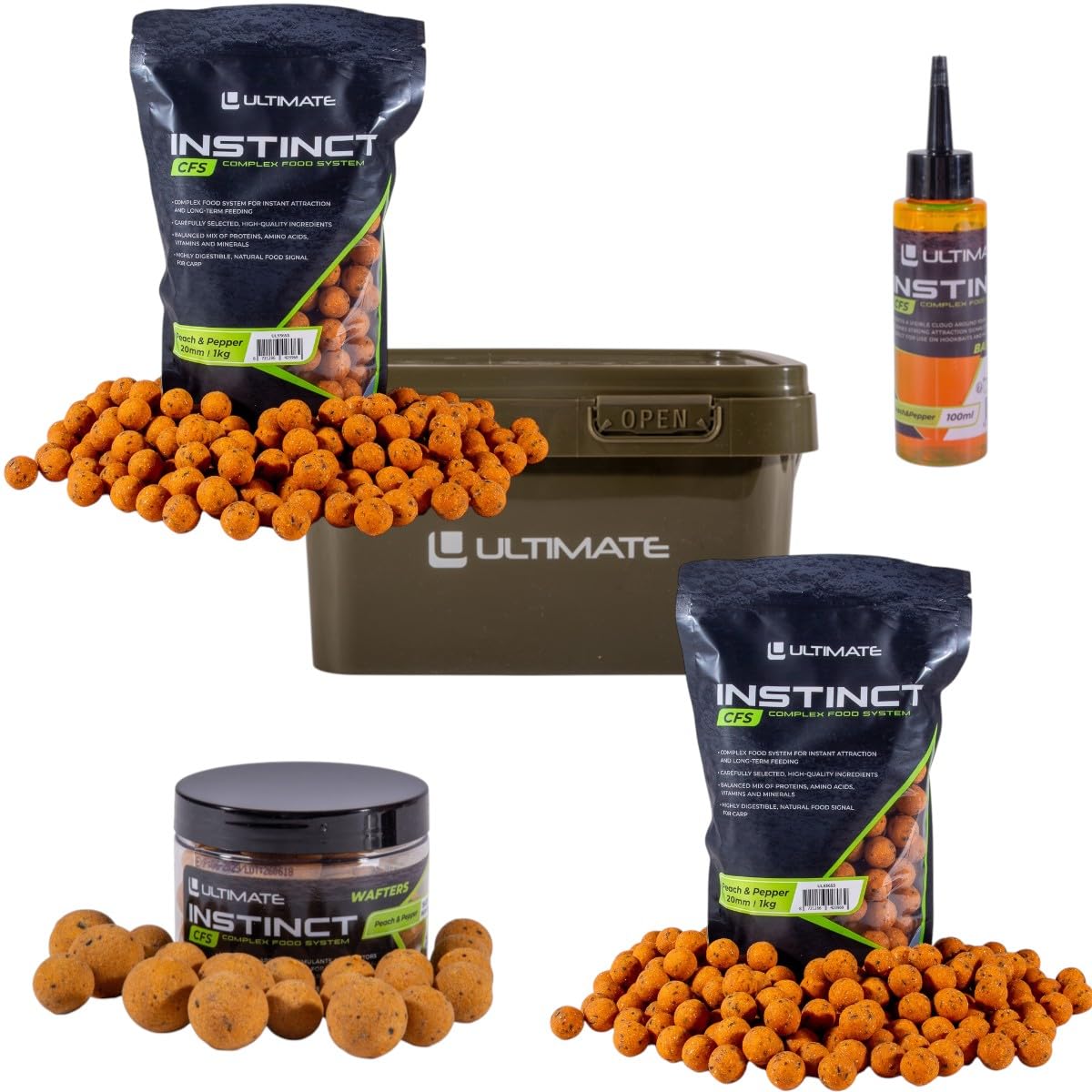 Ultimate Bucket Deal Instinct CFS Peach & Pepper - Karpfenset