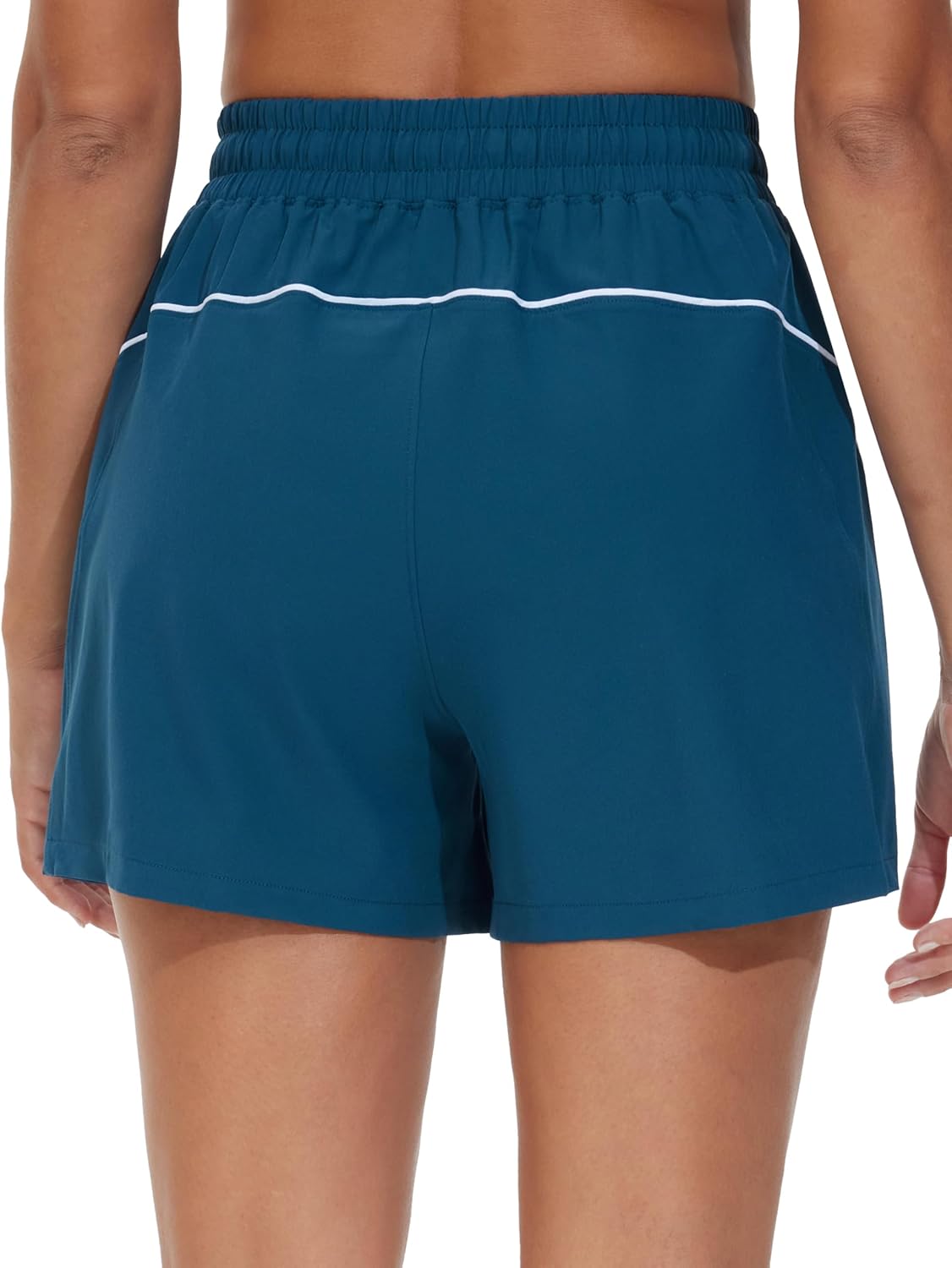 THE GYM PEOPLE Women’s High Waist Running Shorts with Pockets Loose Fit Lightweight Workout Yoga Athletic Tracks