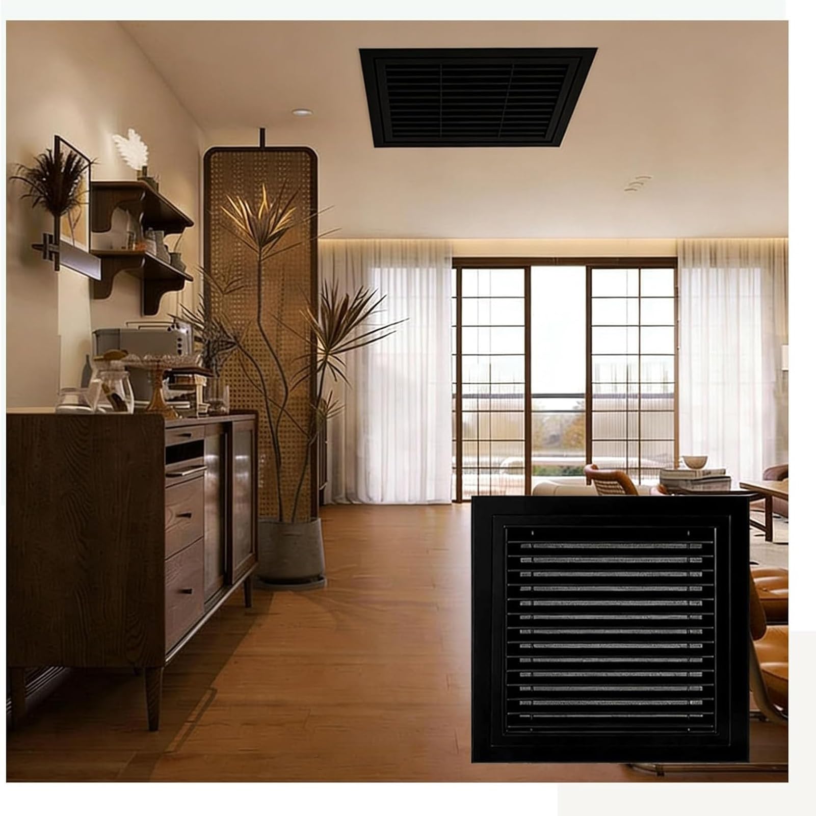 Genérico Rejilla Decorativa de Retorno de Aire para conductos, Cubiertas Decorativas de ventilación para Techo con Filtro de Malla para Pared o Techo, Panel de Acceso para oficinas, hoteles