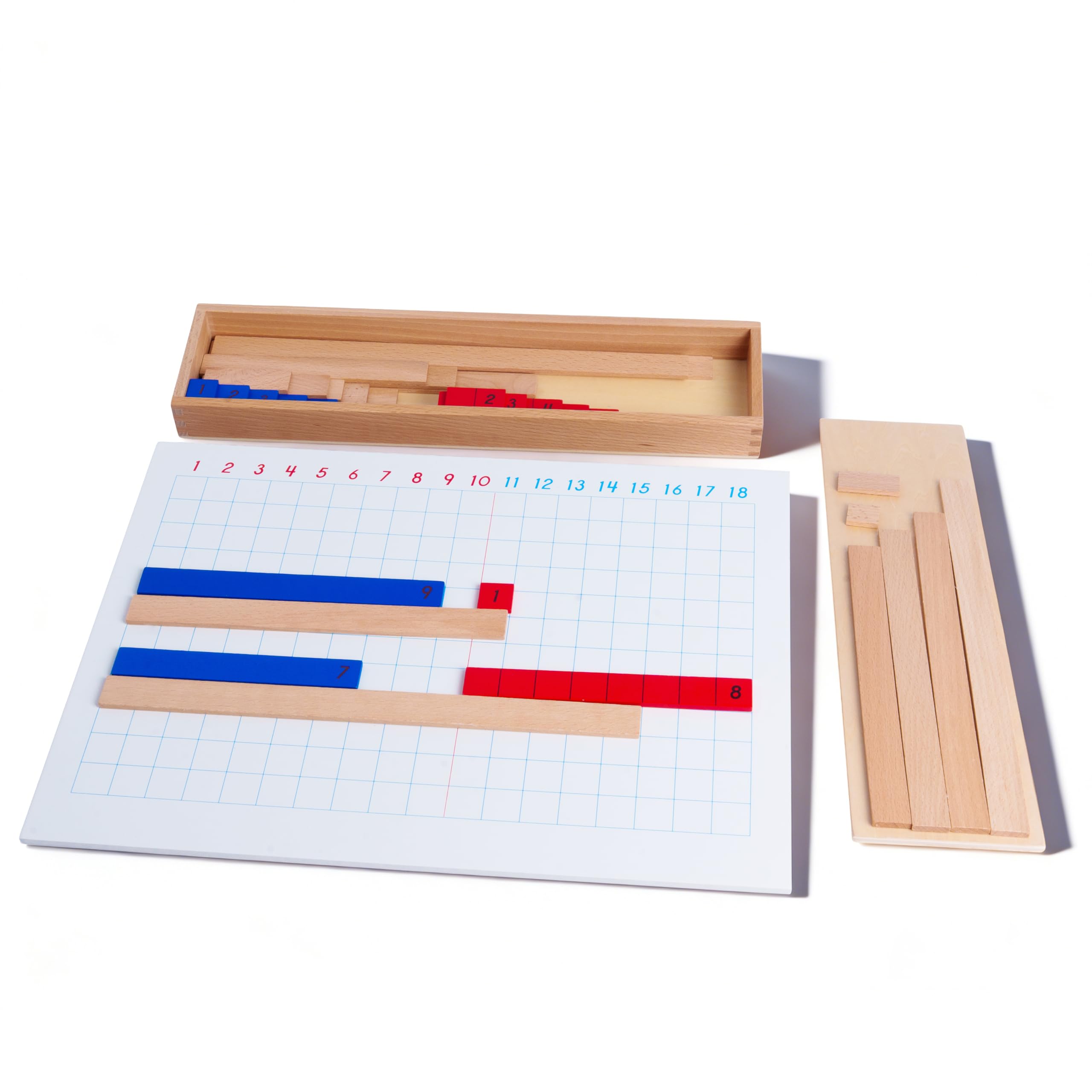 Montessori materiali matematici, giocattolo educativo in legno per numeri e calcoli, scuola materna e elementare, scuola domestica e aule a partire dai 3 anni (tavola di sottrazione