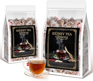 Zenvivian Kidney Tea Formula Ginseng Six Treasure Tea - Chinese Herbal Tea for Kidney Health Ginseng &6 Natural Ingredients, Relaxing (2 pack/ 50 bags)
