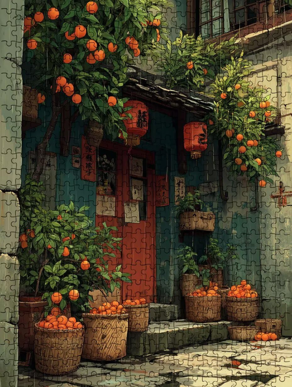 Puzzle 2000 Teile, Orangenbaum Puzzle Erwachsene 2000, Klassische Puzzles, Puzzlespiele für Die Ganze Familie, Geschicklichkeitsspiel, Mit Schöner Verpackung, Dekoration Puzzles und Geschenke FNKL3604