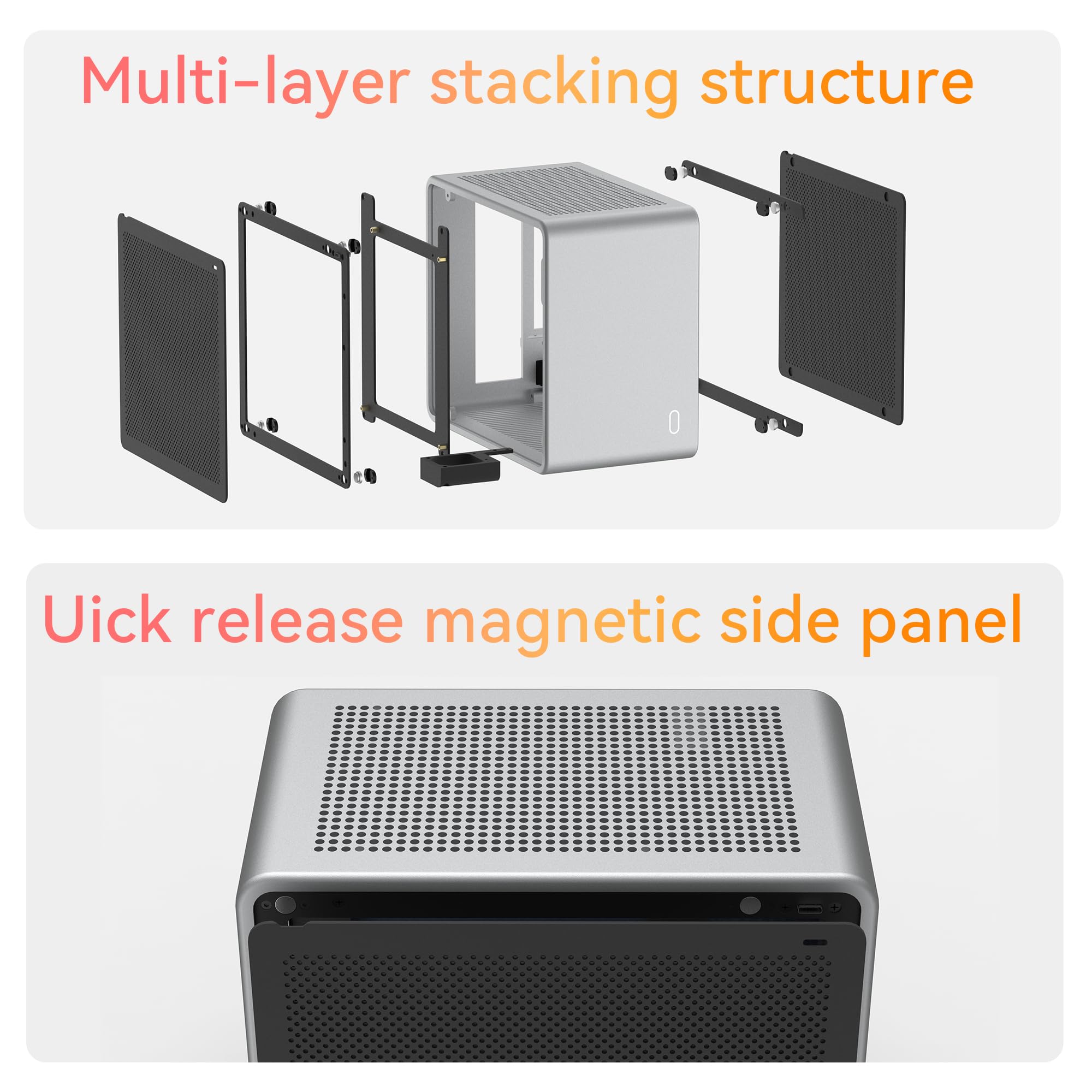 COOJ MQ6 itx PCケース Amazon.com: COOJ MQ6 Mini ITX PC Case for Gaming, Small Form