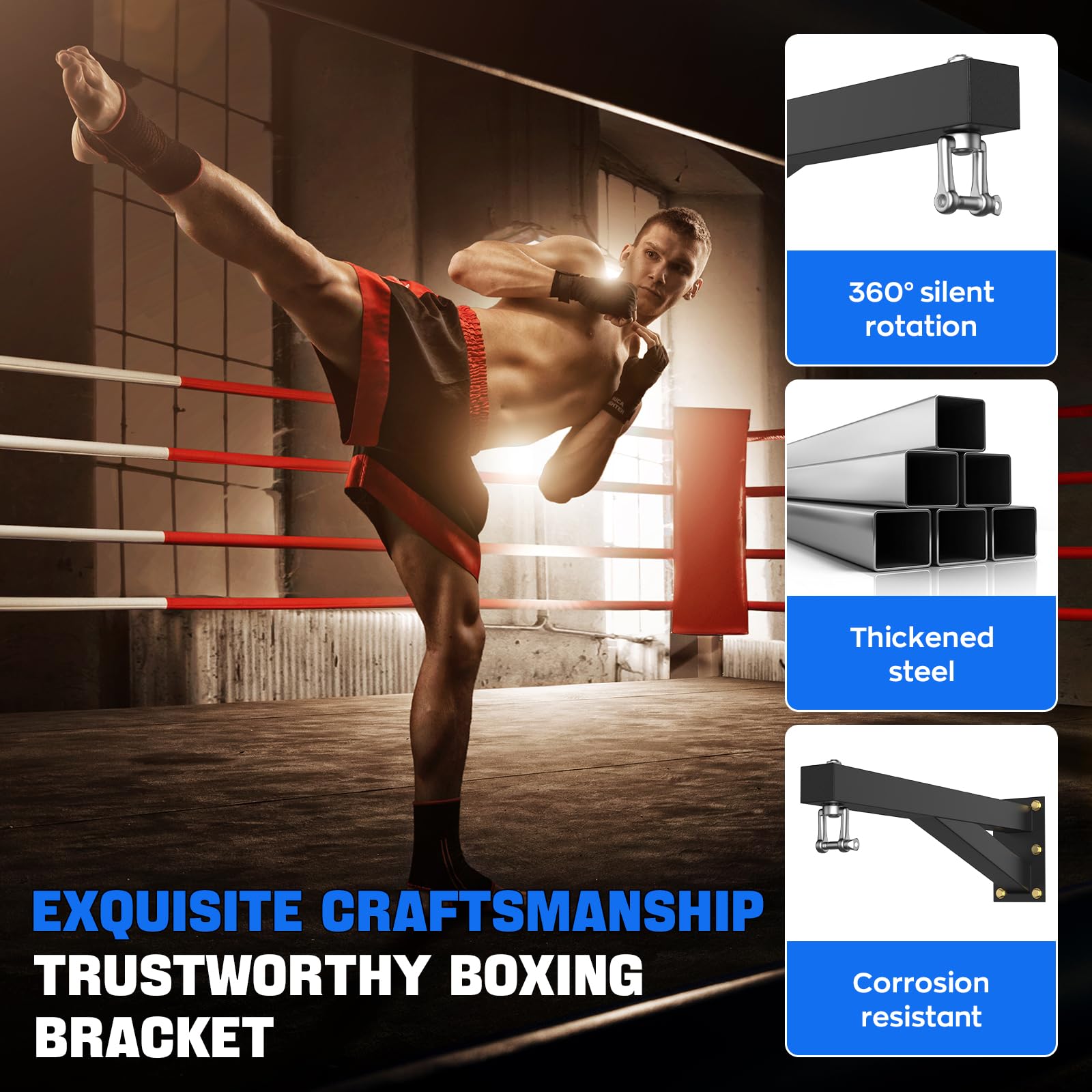 IMAYCC Punch Bag Wall Mount Heavy Duty Punch Bag