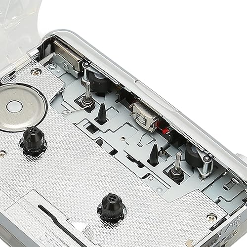 Miniatura 9 de Sanpyl Reproductor de cassette, reproductor de cinta portátil con sonido claro estéreo, función de retroceso automático, reproductor de casete de