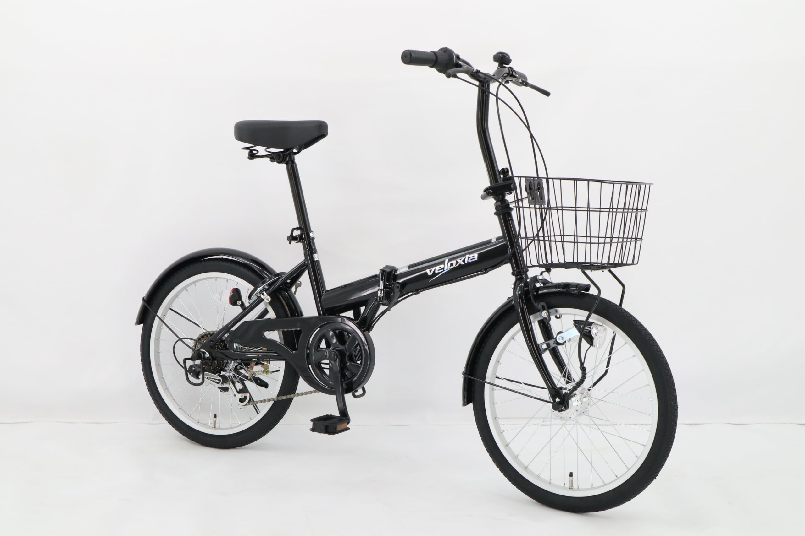Amazon | オートライト付き 自転車 折りたたみ自転車 シマノ外装6段