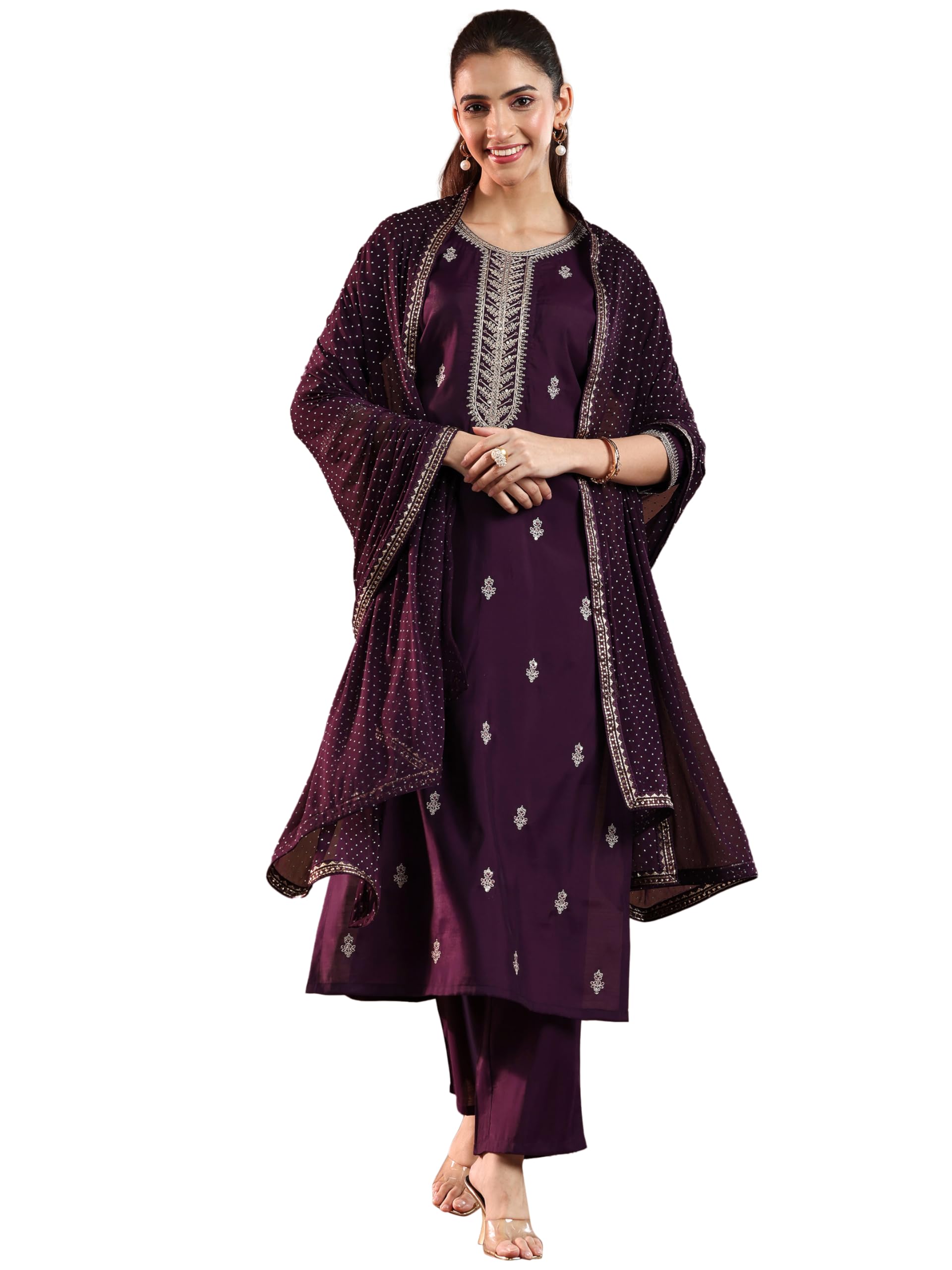 gerua by libas Women's Silk Blend Kurta Set-picture-20