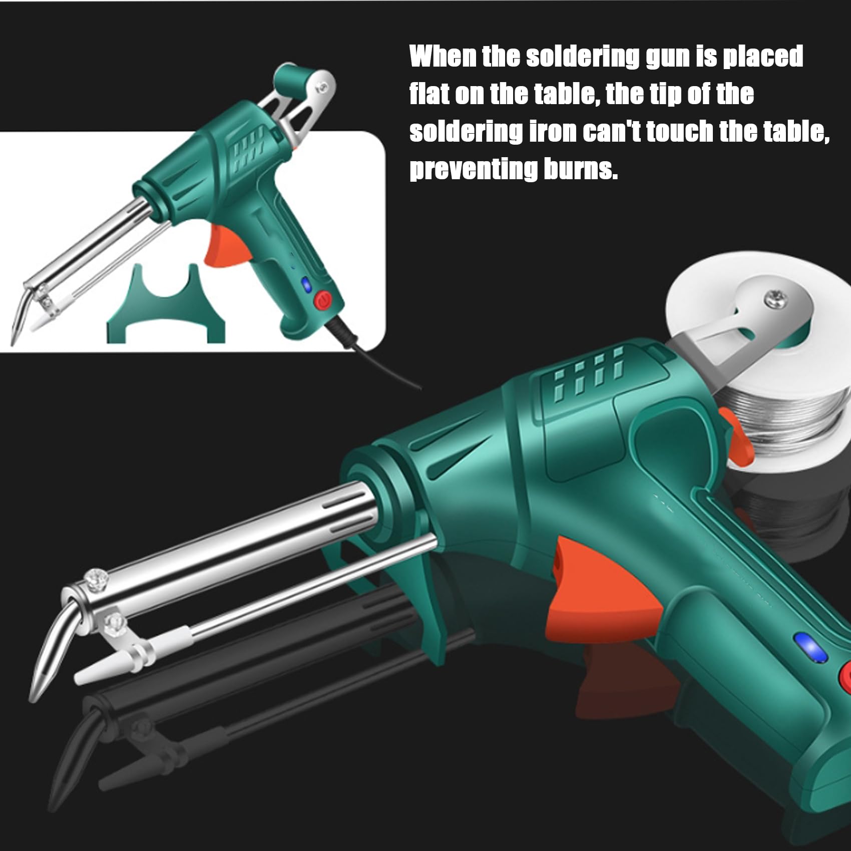Internally Heated Industrial Laser Welding Tools, Portable Multi-Function Soldering Iron Soldering Gun Set for Rust Removal/Cutting/Welding (green,C)