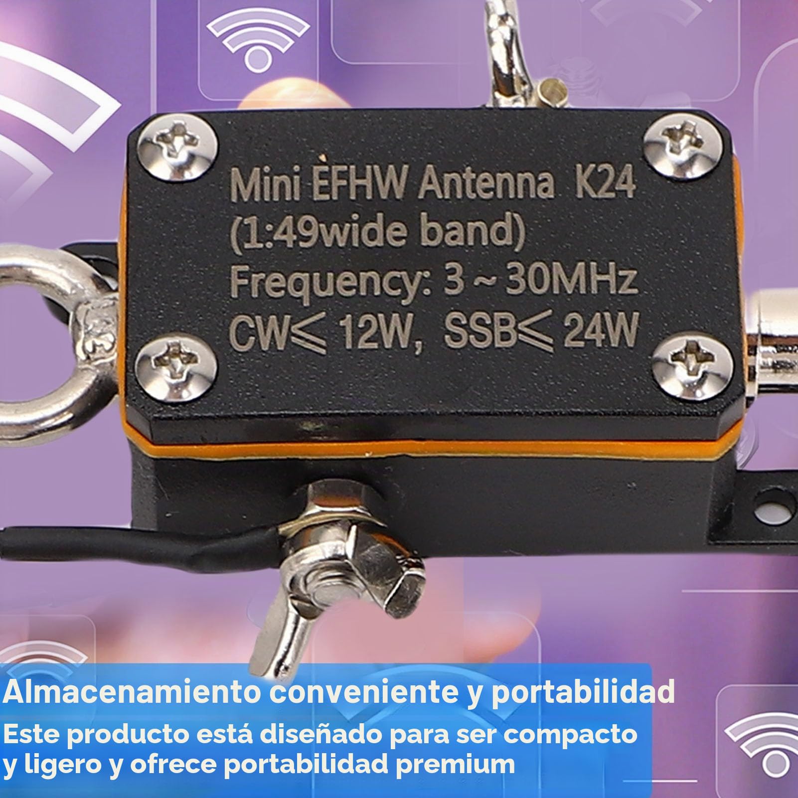 Antena de Corta Portátil de la Corta Fed Antena Fed Antena Antena EFHW 3 30MHz 40m 20m 15m 10m Bandas para la Radioaficionada, 1:49 Antenas de Radio Alimentadas con el