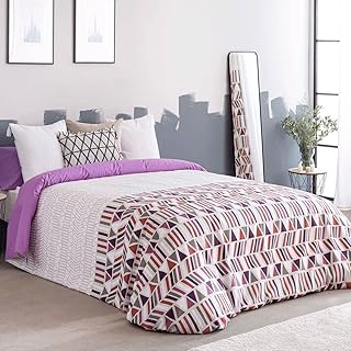 Lanovenanube Funda nórdica Eibar - Cama 180 cm - Color Lila