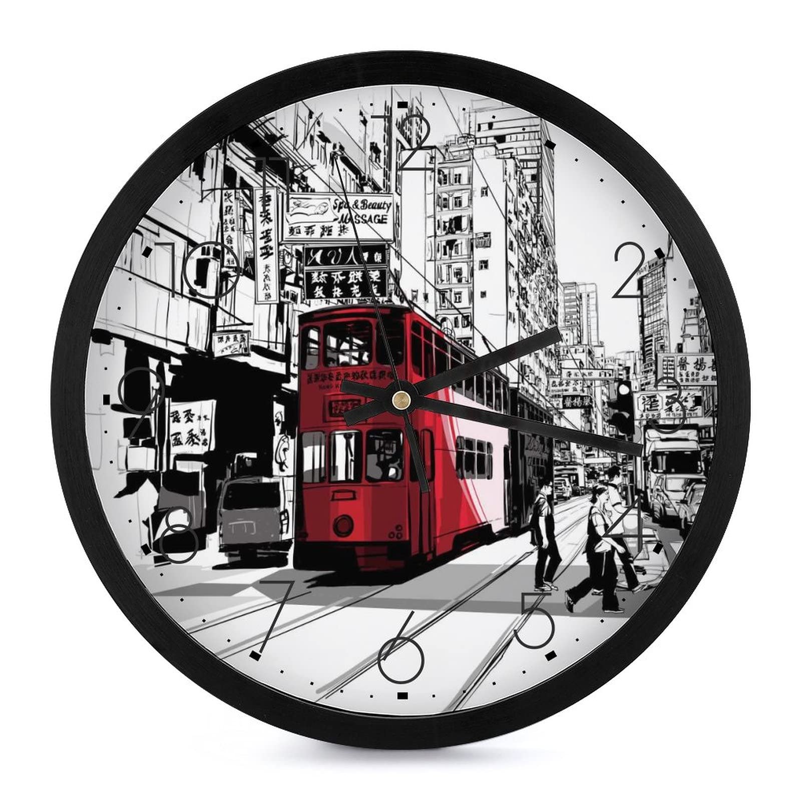 Pendule murale bus de ville moderne pour décorer votre bureau