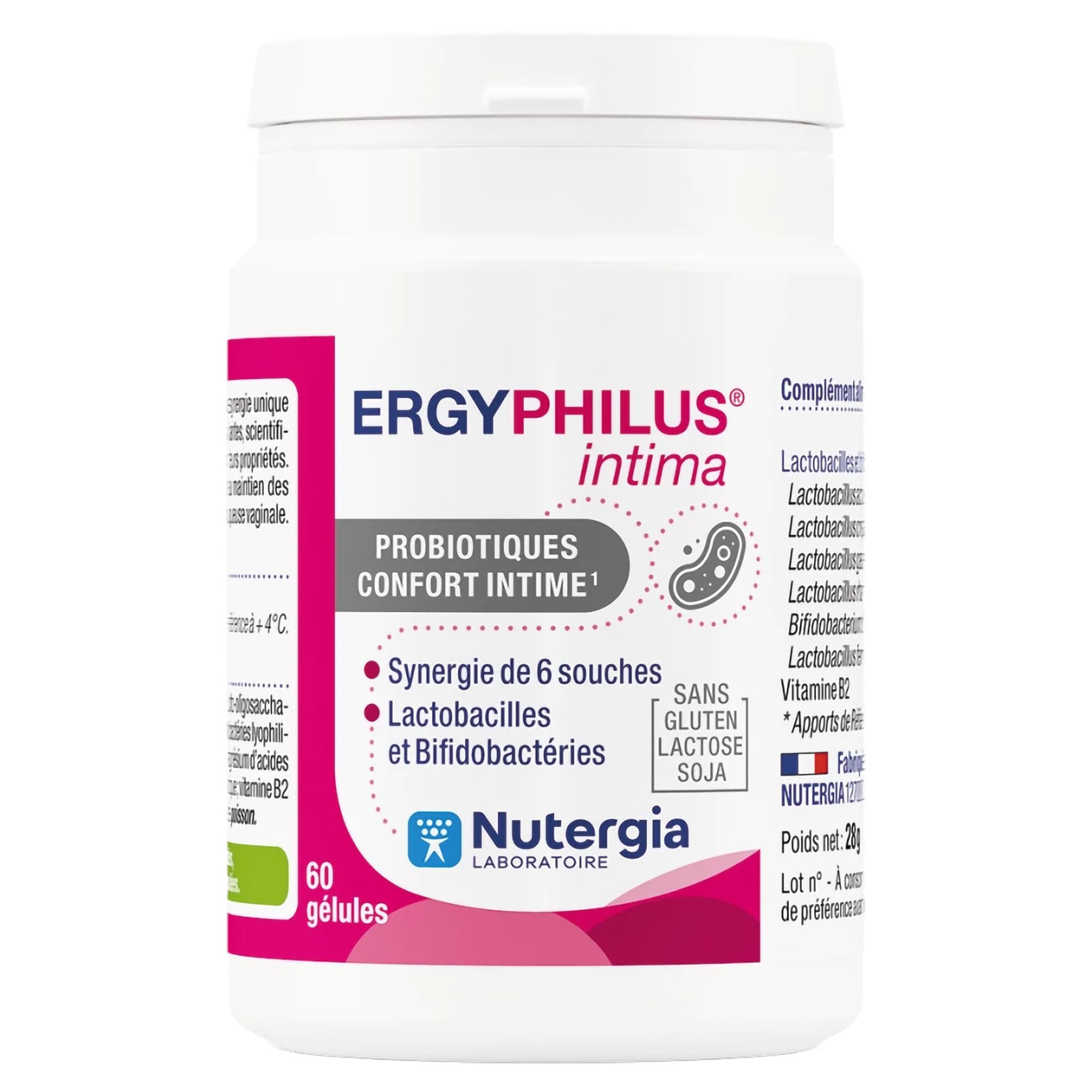 Ergyphilus Intima | 60 Gélules | Microbiote | Fabriqué en France | Nutergia