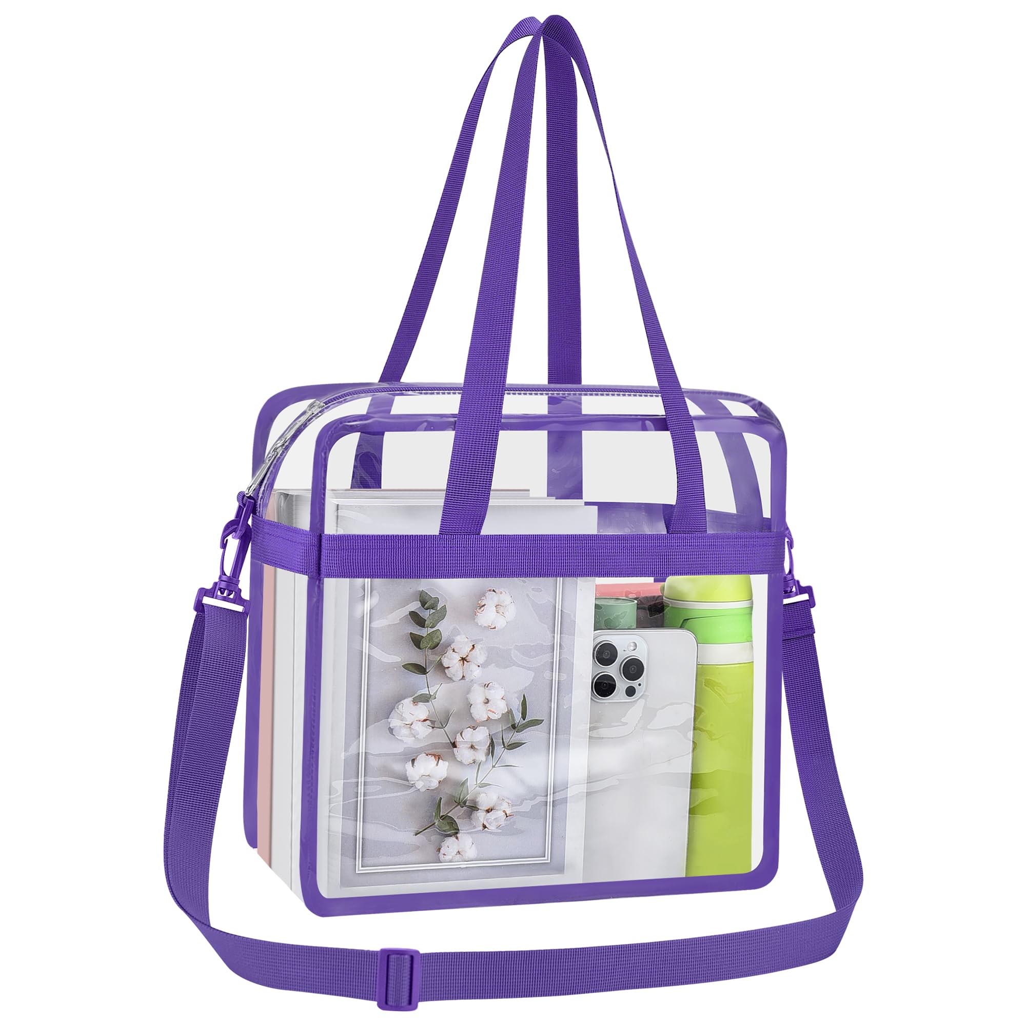 Oraben Clear Tote Bag Clear Bag Stadium Approved 12x6x12 Stadium Bag for Work, Sports Games,Gym