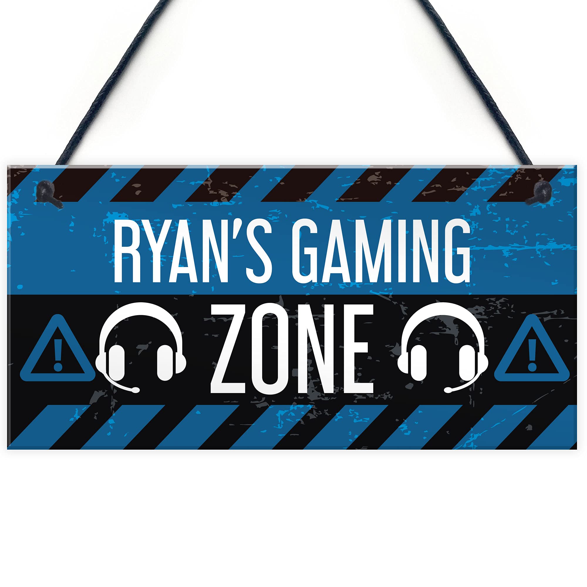 Personalised Gaming Sign Gaming Zone Plaque Boys Bedroom Sign Gamer Gift For Son