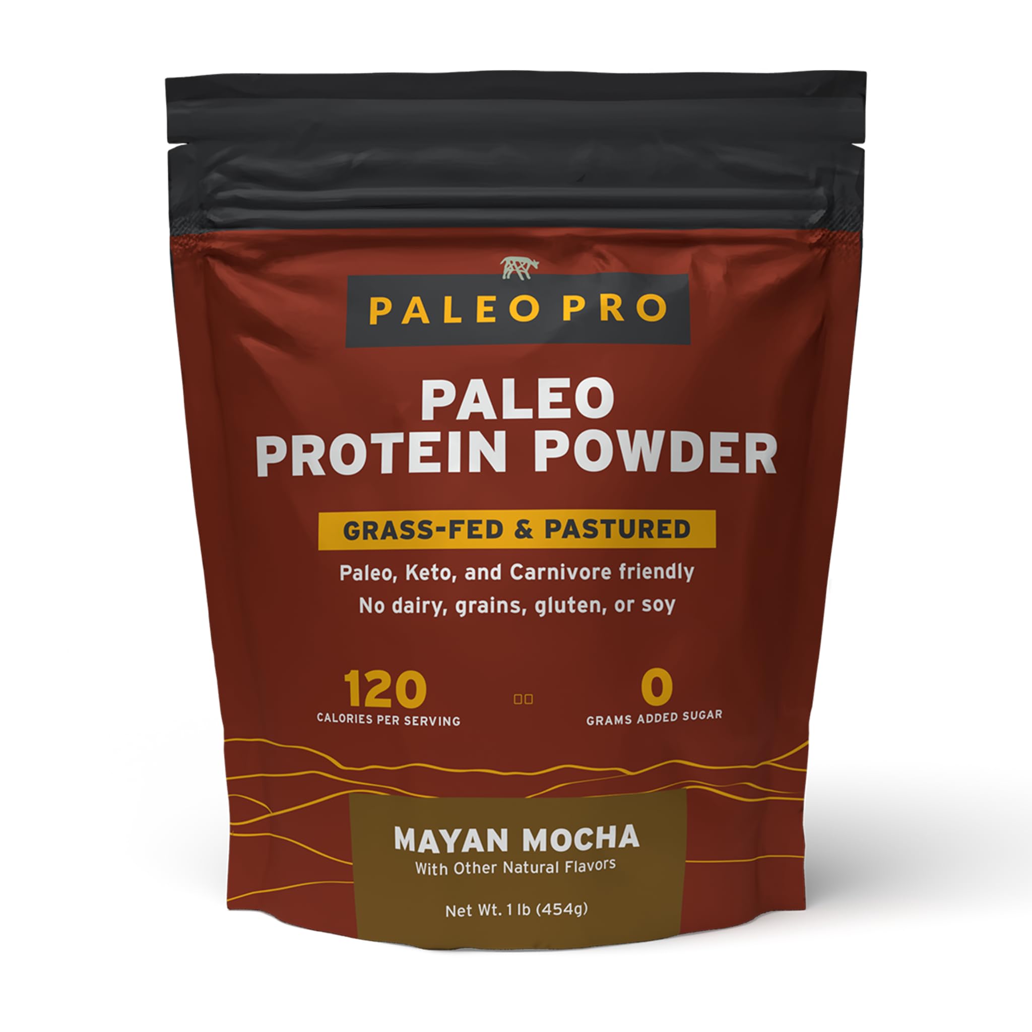 Paleo Pro Proteína em pó de carne bovina e ovo 26 g sabor Mocha 454 g