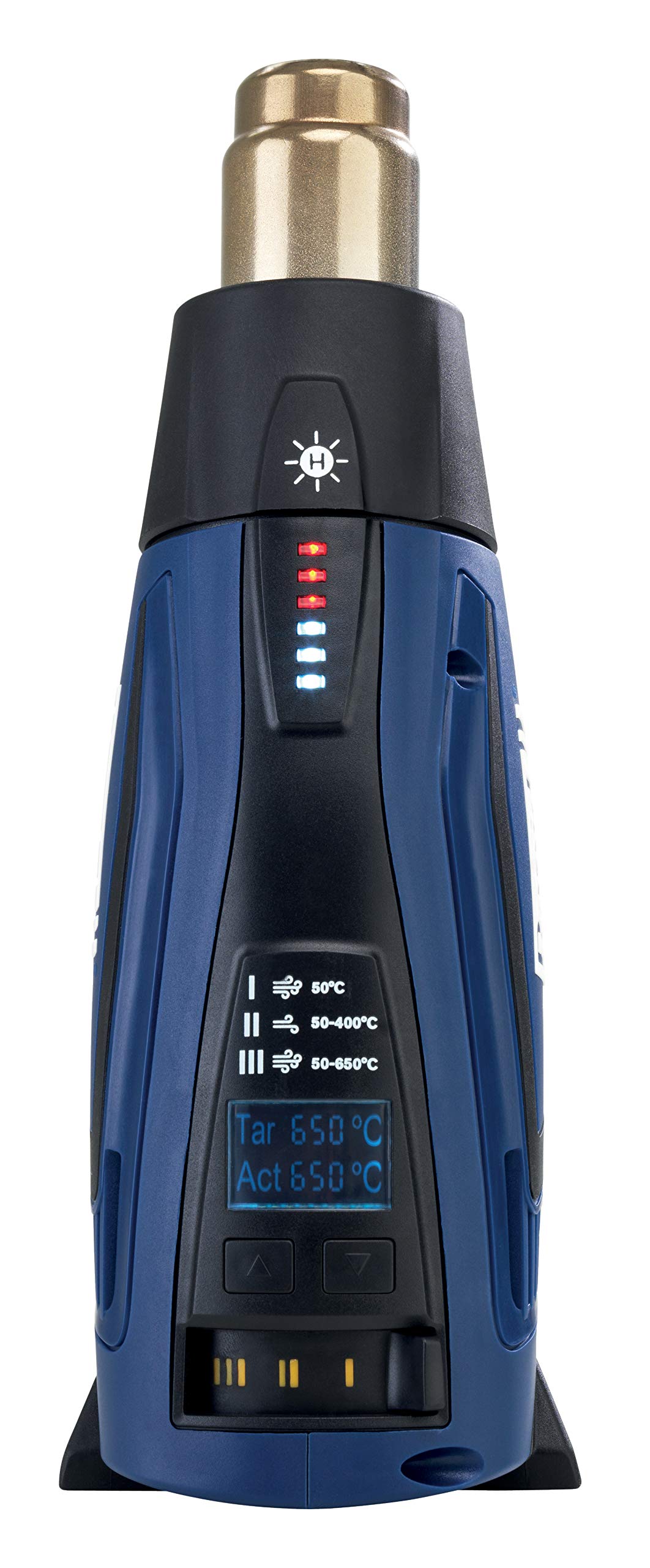 Rapid Décapeur thermique R2200-LCD en coffret - Pistolet à air chaud 2200 W - Écran LCD 50-650 °C - 250-500 l/min