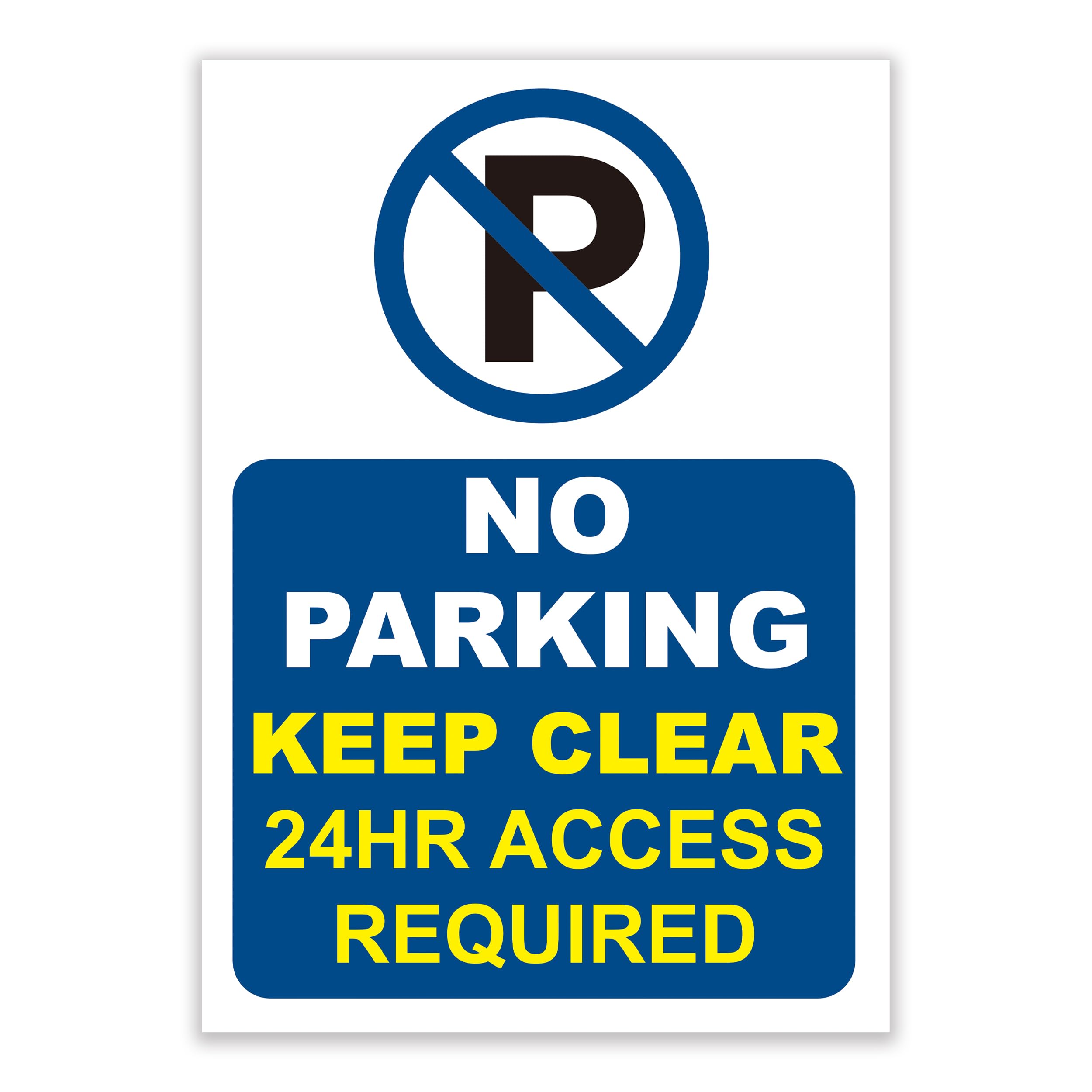 LP Lifestyle No Parking Sign โ Keep Clear 24 Hour Access Required, Durable Weatherproof Outdoor Warning Sign for Driveway, Garage, or Business Premises No.002 (Blue, A1 (594mm x 841 mm) โ No Holes) โ image 1
