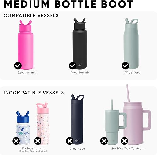Miniatura 2 de Simple Modern Botas solo para botellas de agua Summit, se adapta a tamaños de 32 onzas y 40 onzas, no es compatible con vasos Trek, Classic,